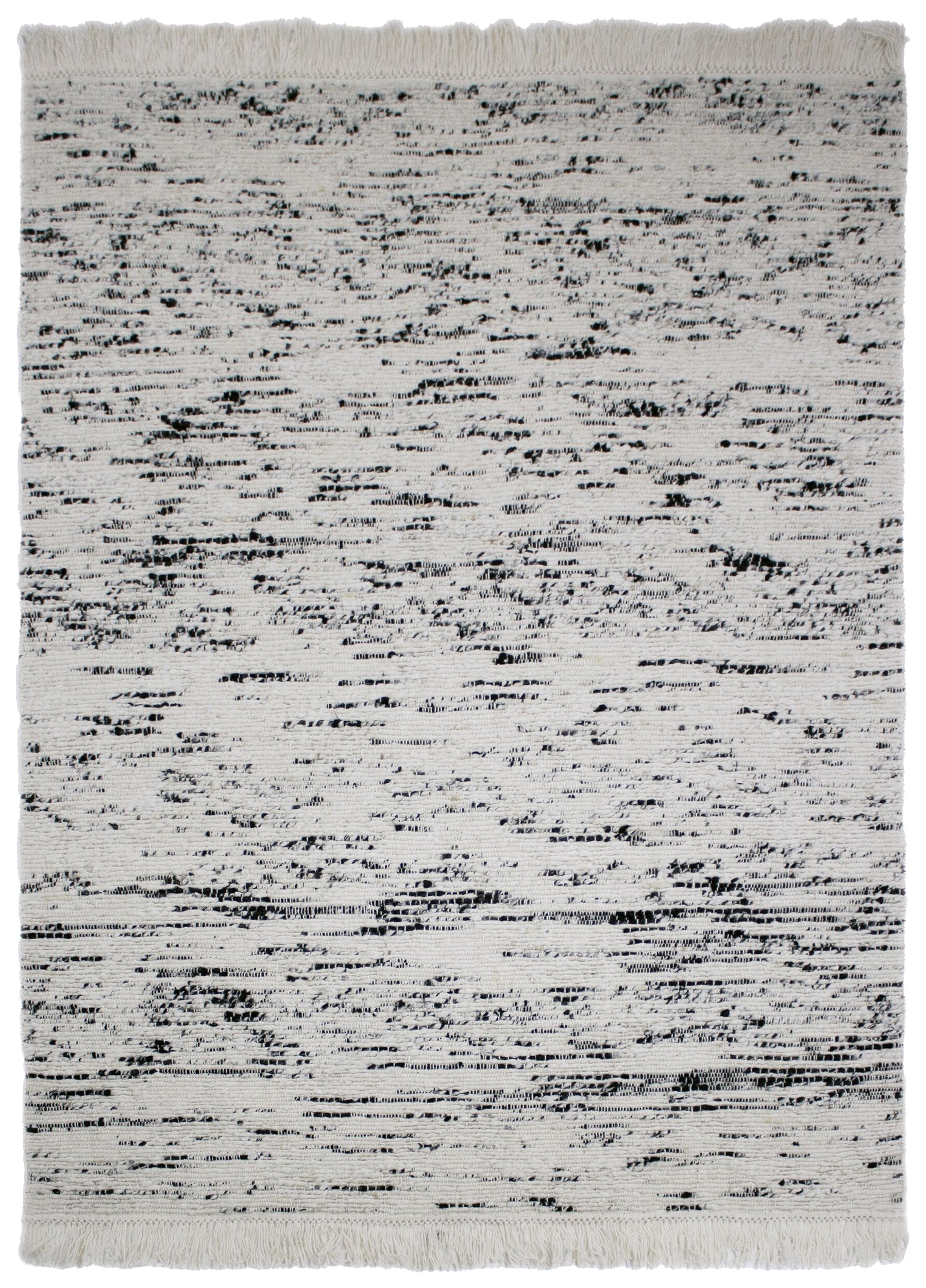 Dywan wełniany ręcznie wykonany Ellsa 160x230 cm biało-czarny