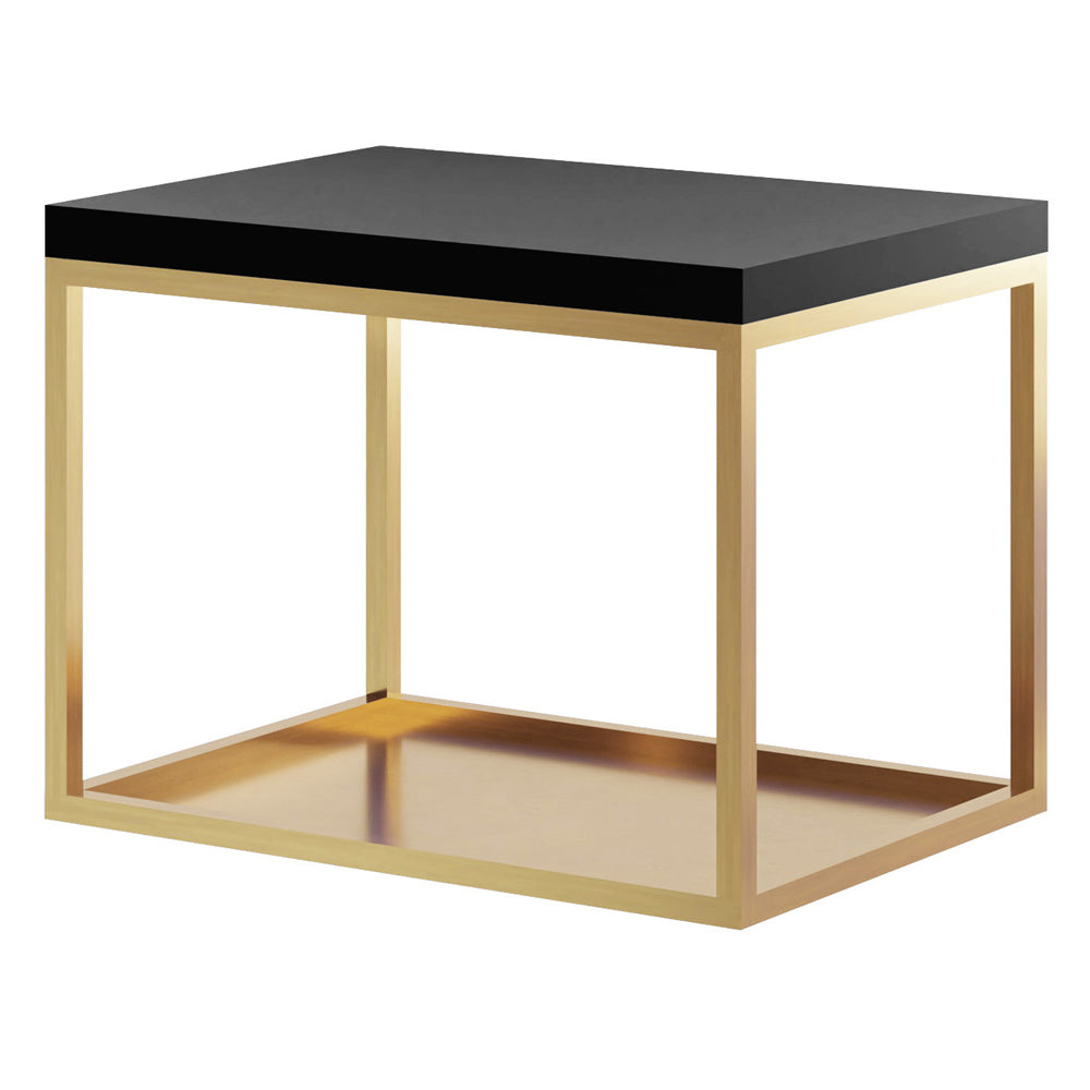 Szafka pod umywalkę Trinso wisząca z półką złota 43/75 cm