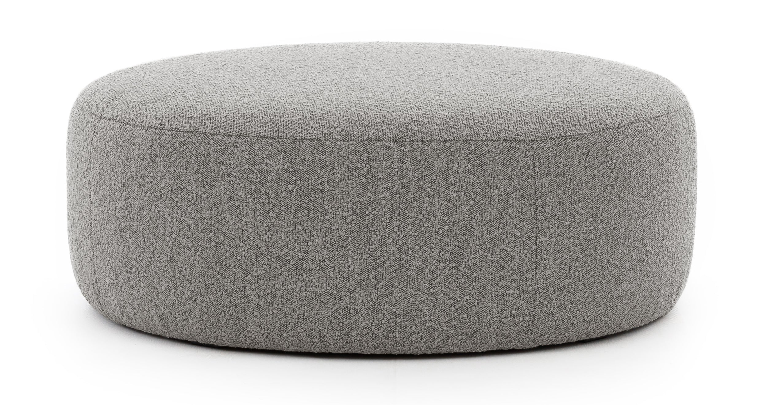 Pufa Castellina okrągła 108 cm ciemnoszara w tkaninie boucle