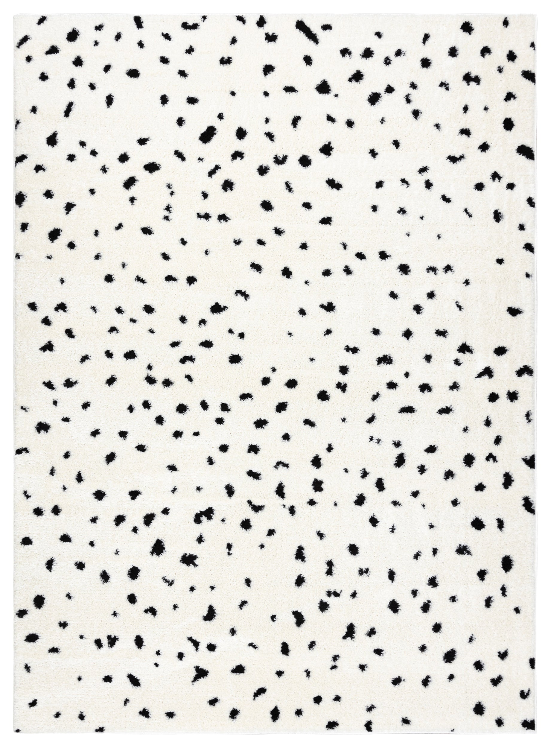 Dywan Mode 160x220 cm krem / czarny kropki