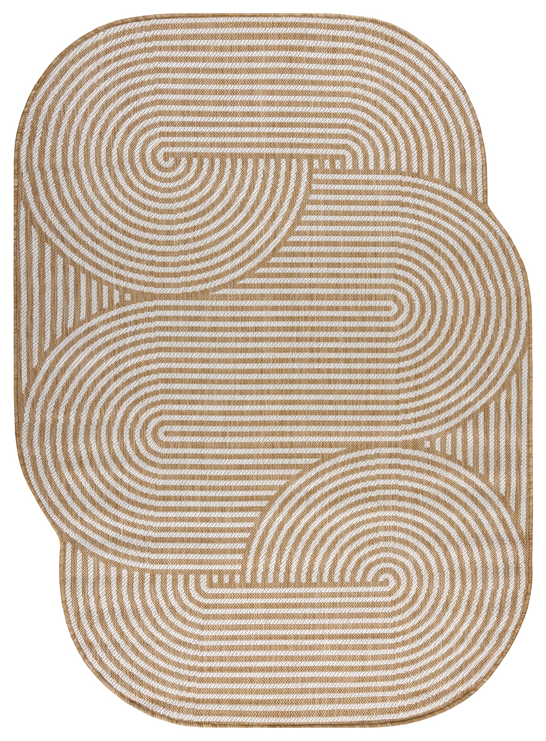 Dywan zewnętrzny Organic 160x220 cm krem/ beż nieregularny