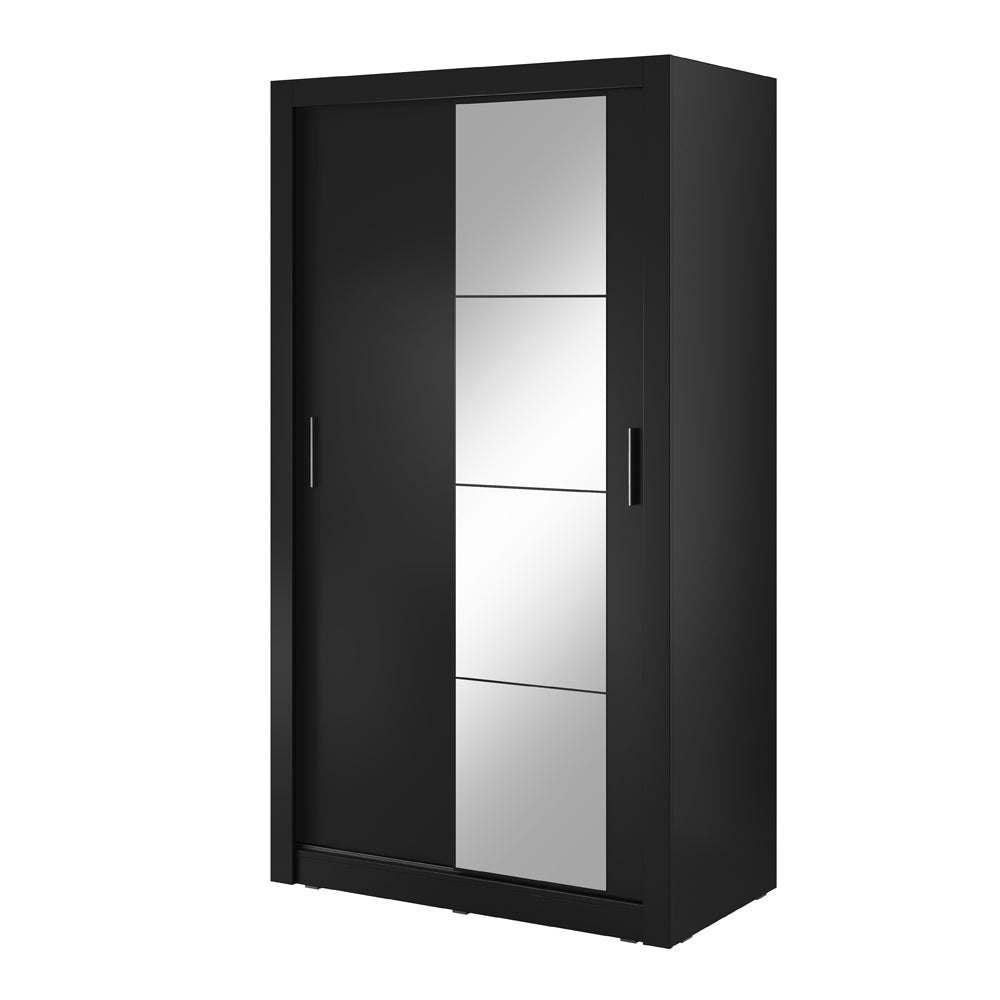 Szafa Arti 120 cm z jednym lustrem czarna