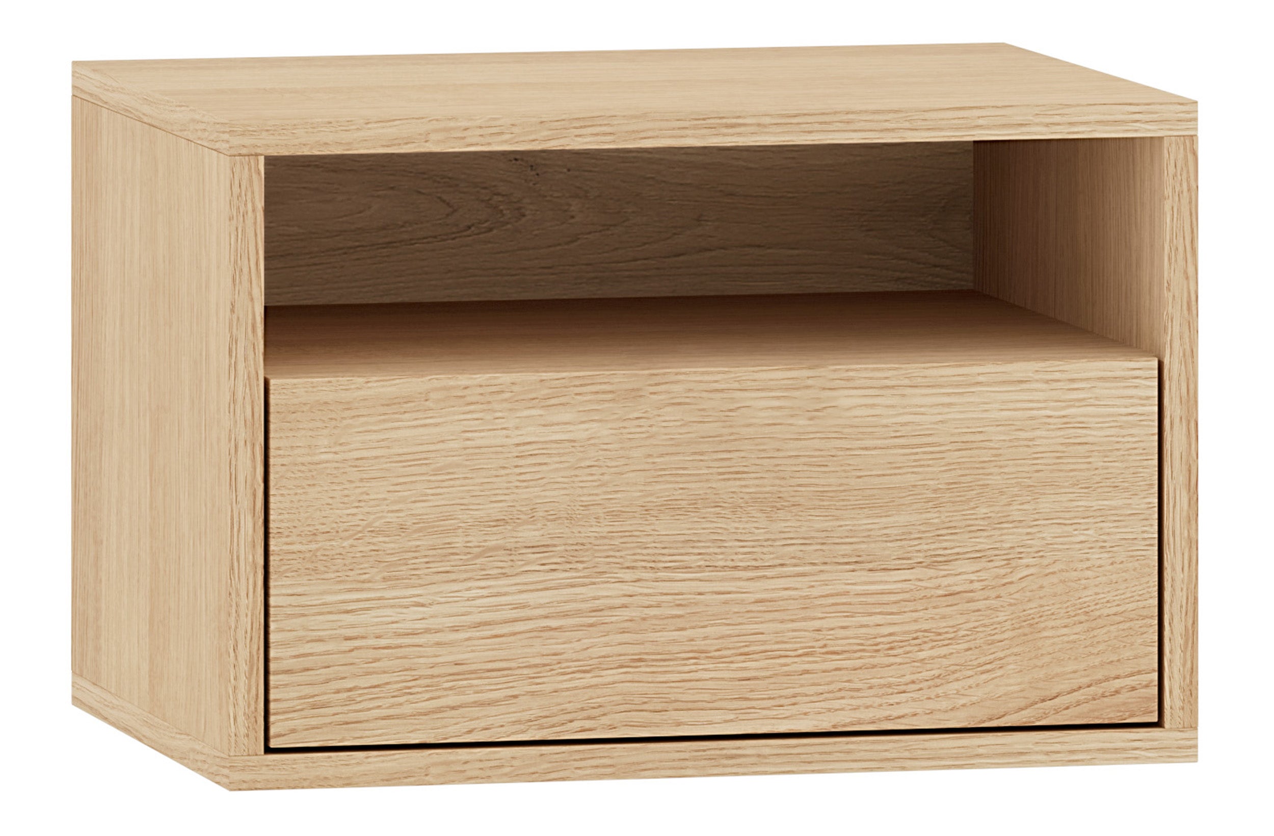 Szafka nocna Heggers wisząca z szufladą i wnęką 45 cm dąb mavelie