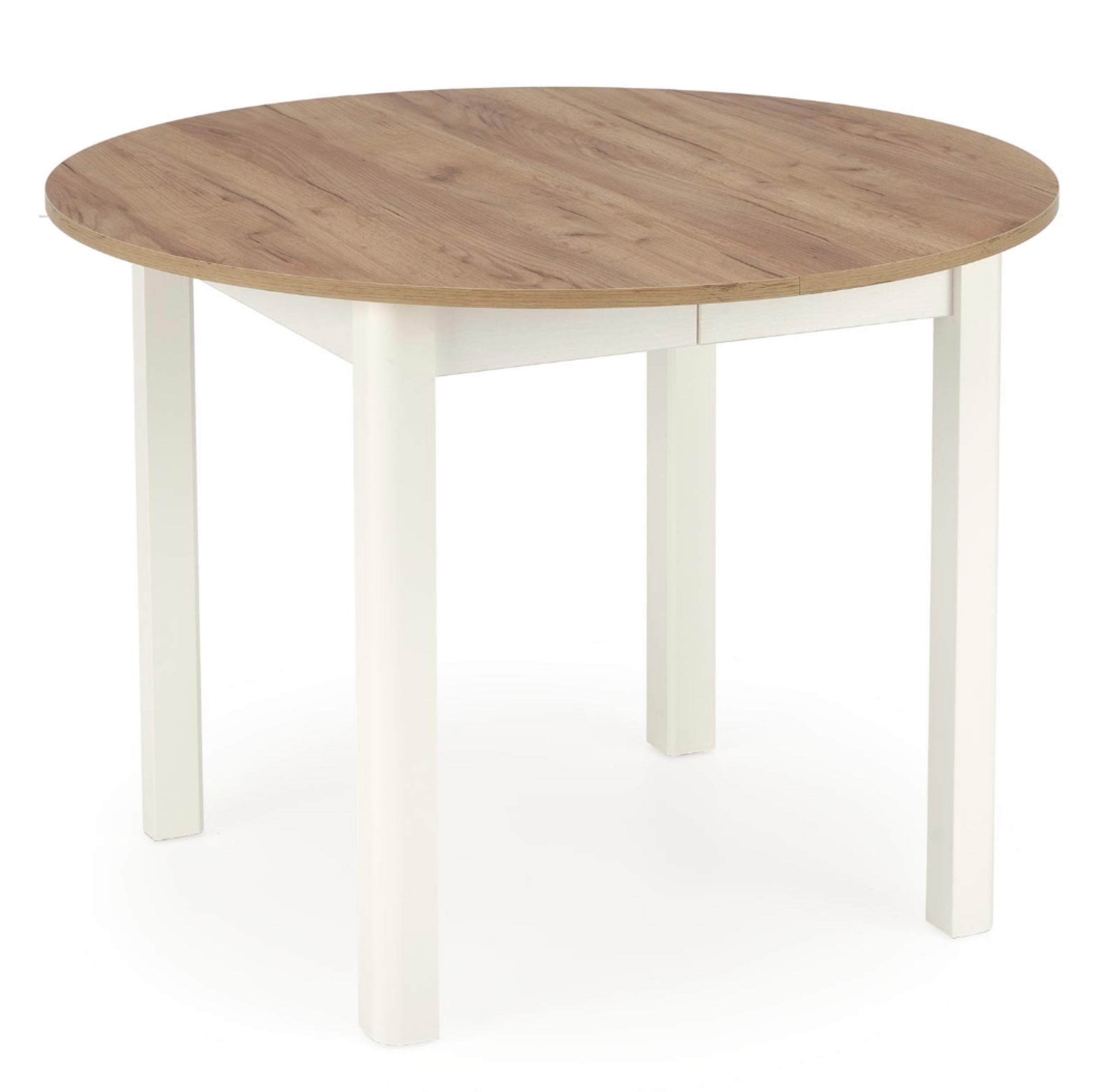 Stół rozkładany Nelloom 102-142x102 dąb craft/ biały