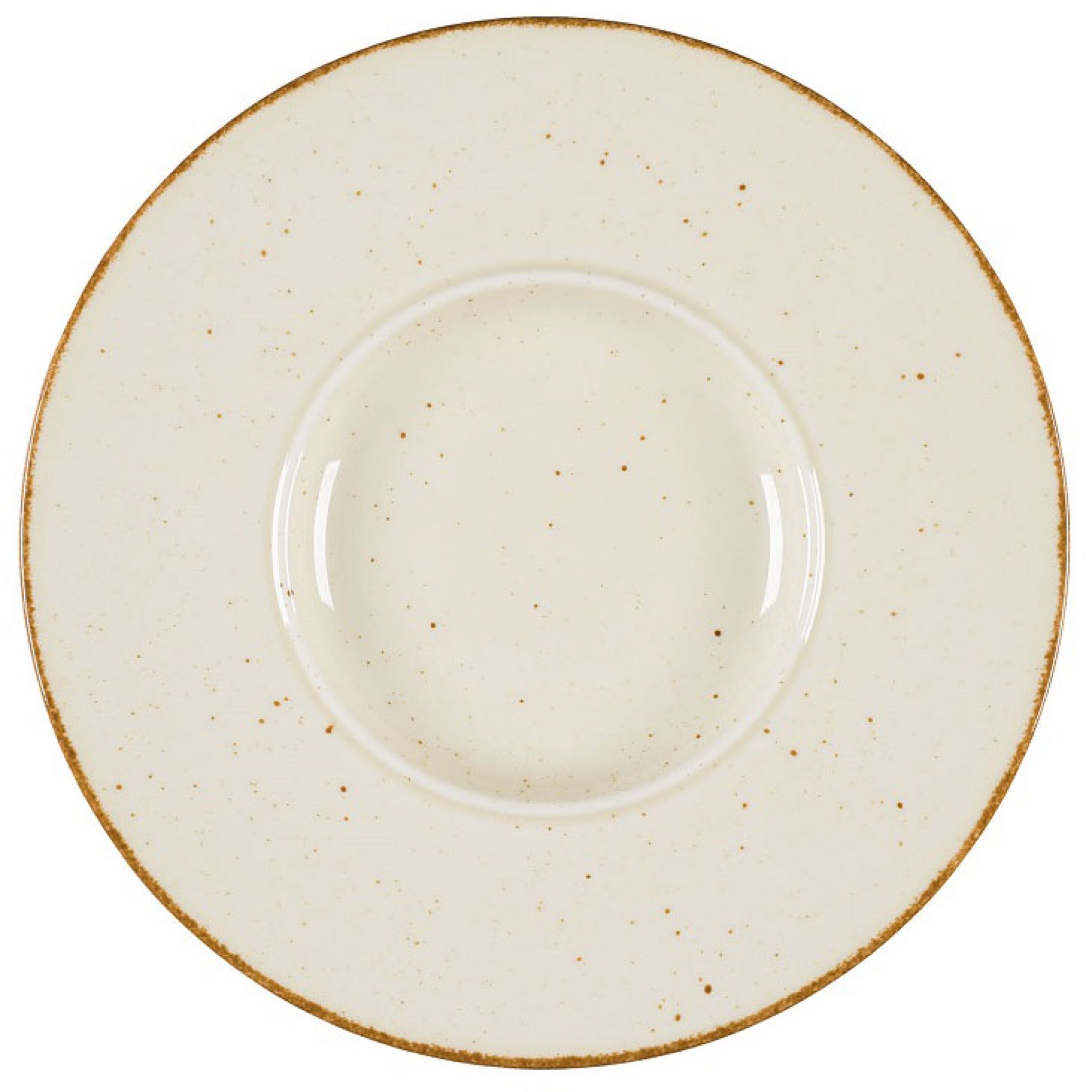 Talerz płytki do pasty porcelanowy Art. 27 cm beżowy