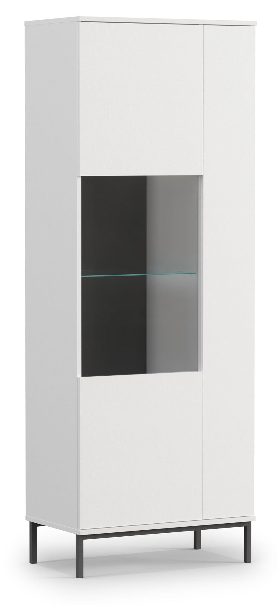 Witryna dwudrzwiowa Perila 70 cm z oświetleniem LED biała
