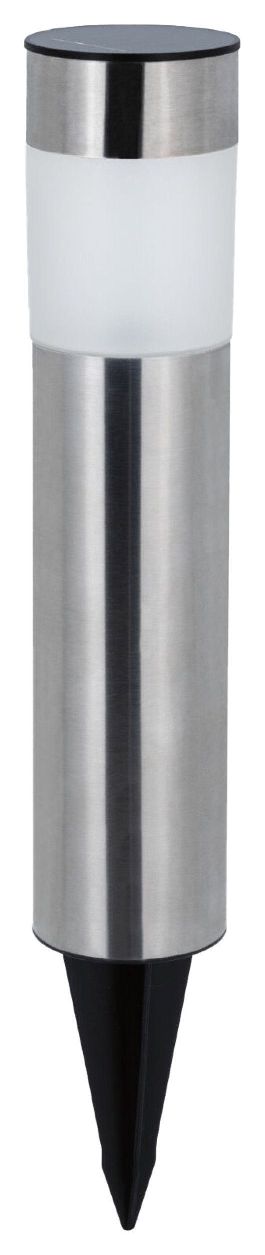 Lampa ogrodowa solarna Layra LED z czujnikiem zmierzchu srebrna
