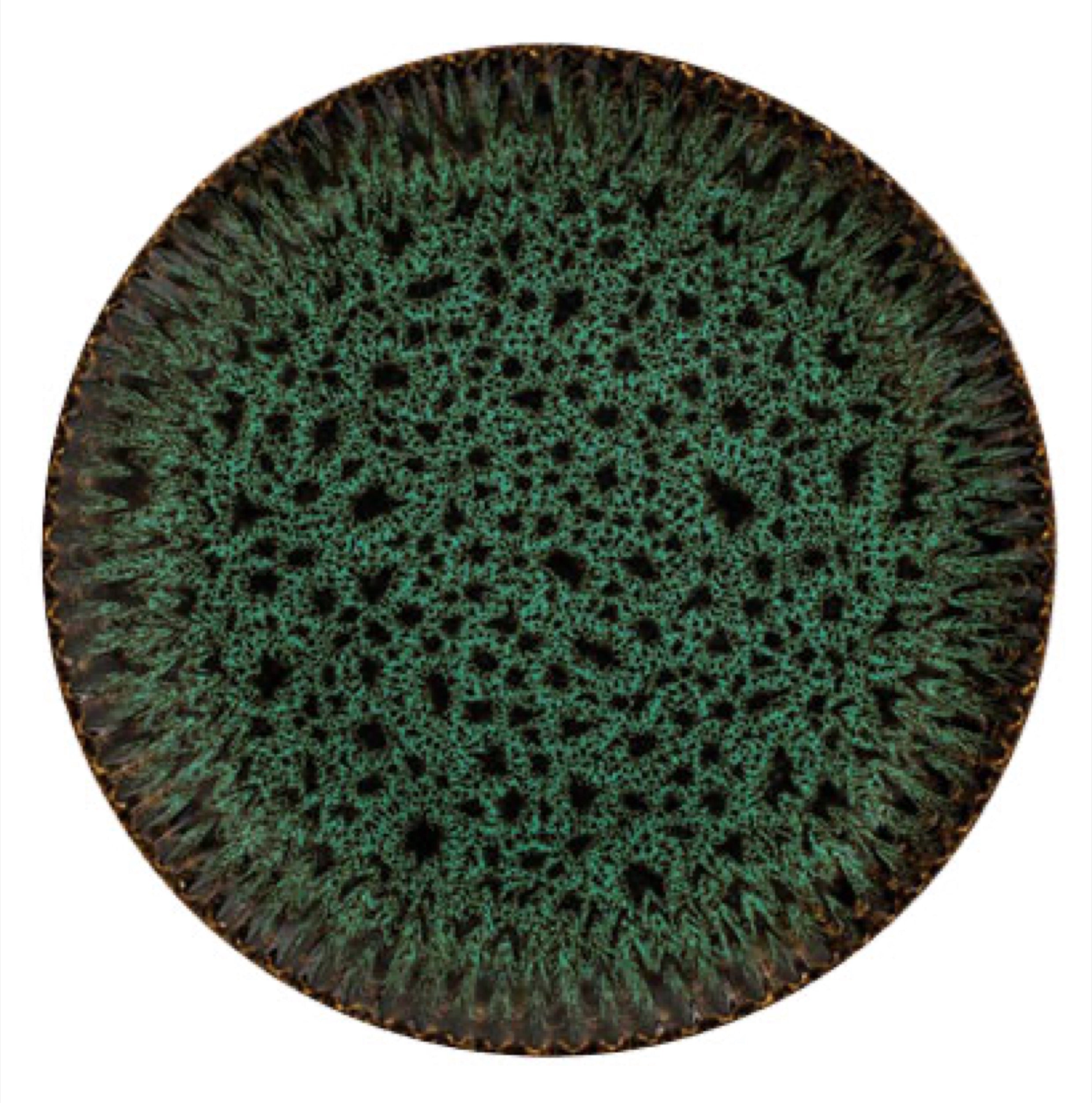 Talerz płytki Jade 21 cm ceramiczny ciemnozielony