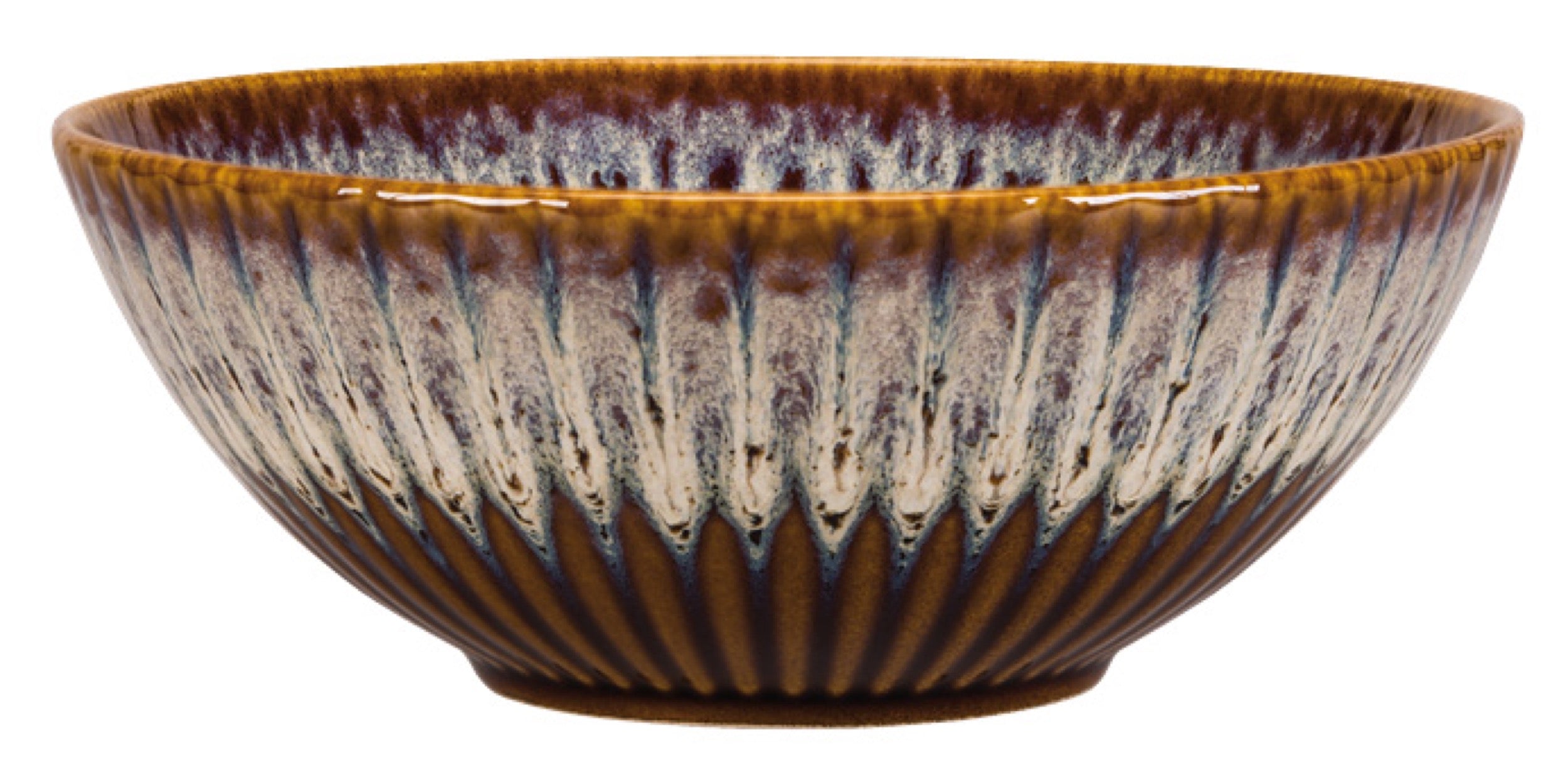Miska salaterka Desert 17 cm ceramiczna niebiesko-brązowa