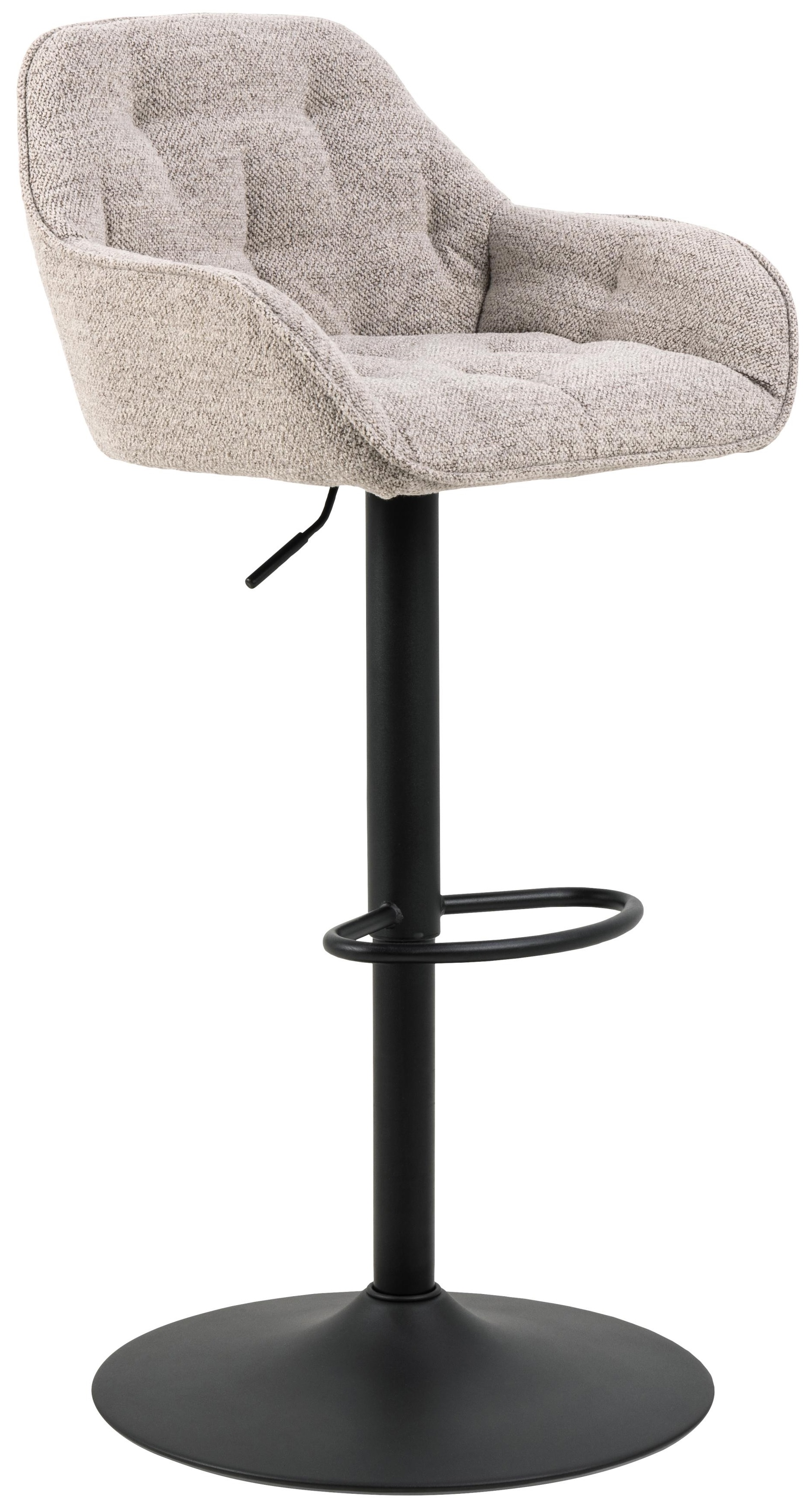 Hoker regulowany beżowy - podstawa metalowa czarna 84 cm