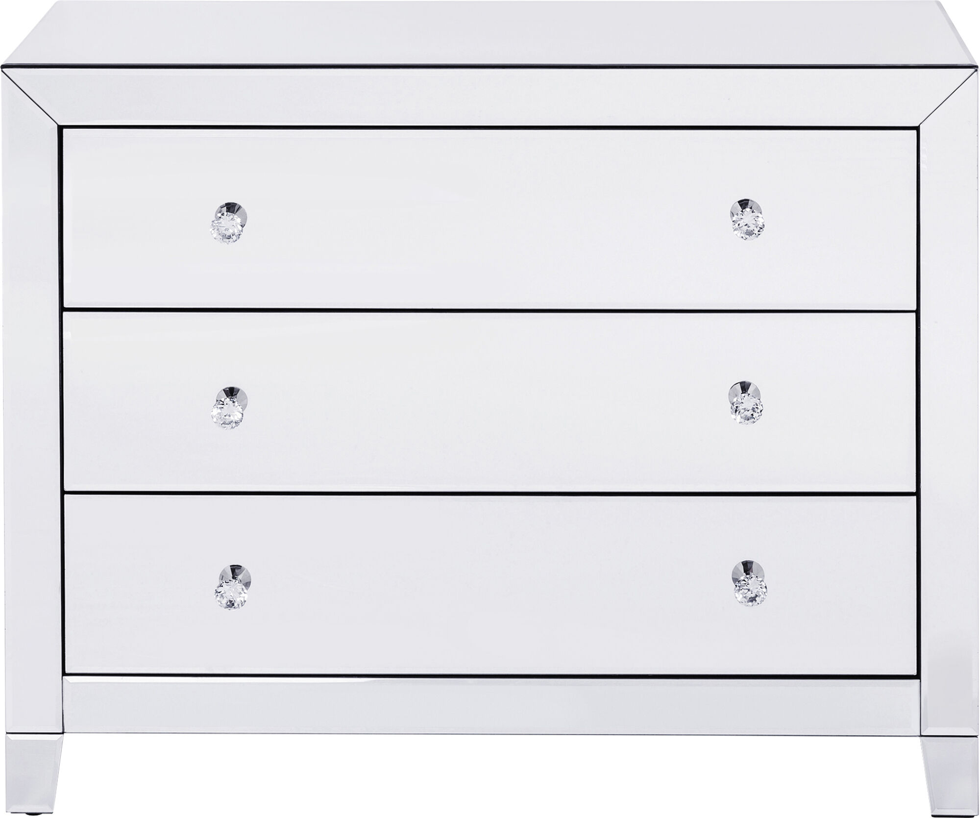 Komoda lustrzana blat lustro srebrna 91 x 41 cm