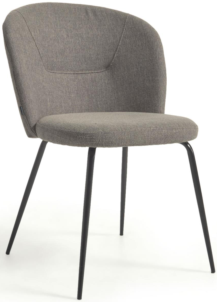 Krzesło 54x81 cm szare - nogi czarne