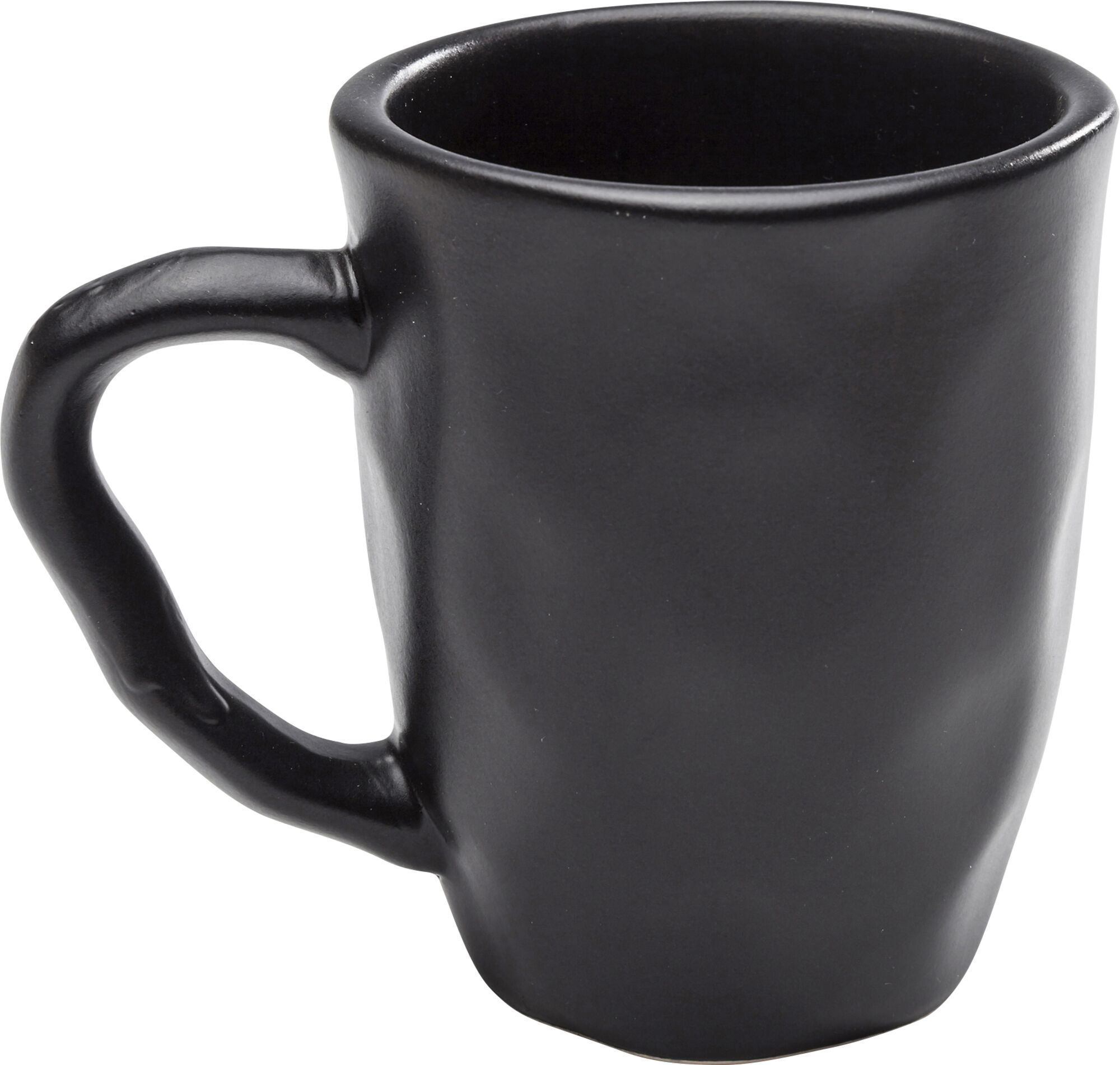 Kubek kamionkowy czarny z uchem 370 ml