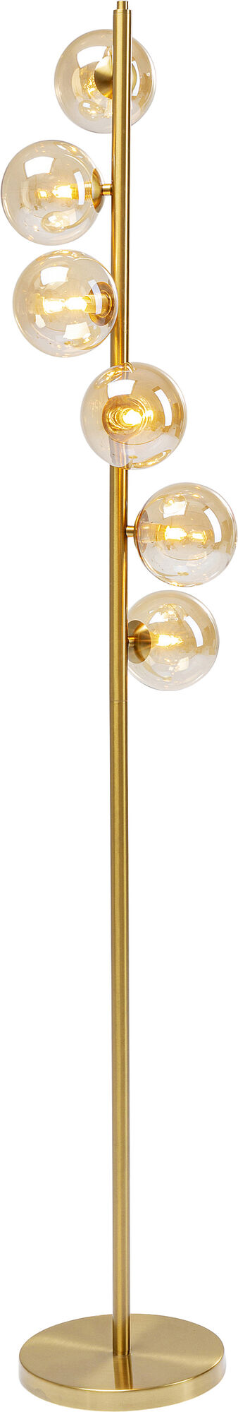 Lampa podłogowa szklane klosze złota 28x160 cm