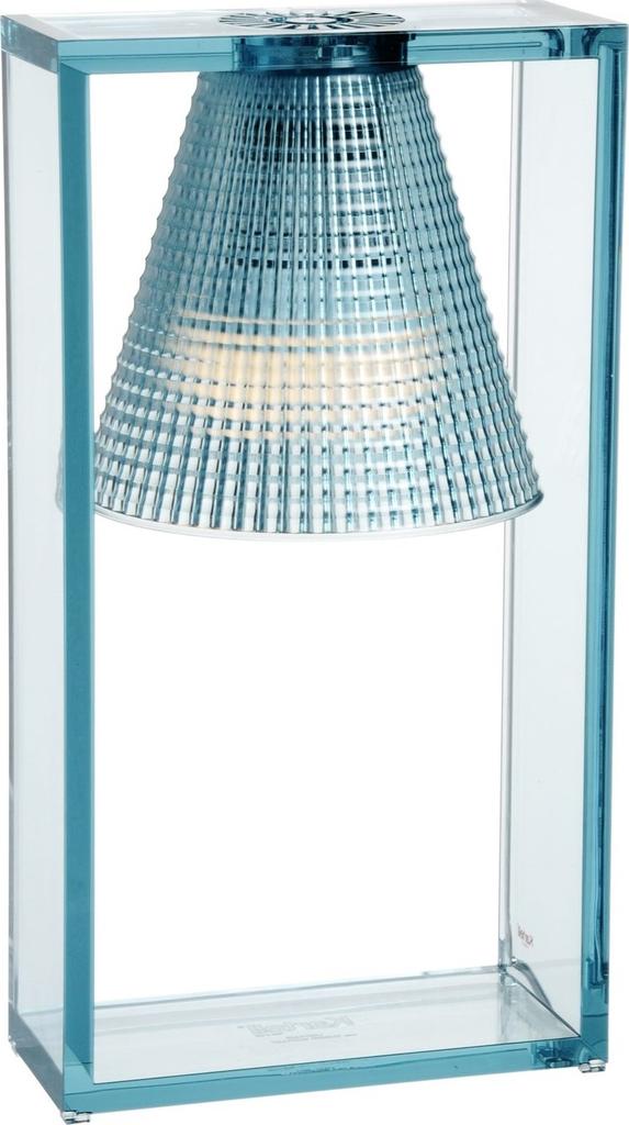 Lampa stołowa Light-Air 17x32 cm transparentna niebieska Outlet