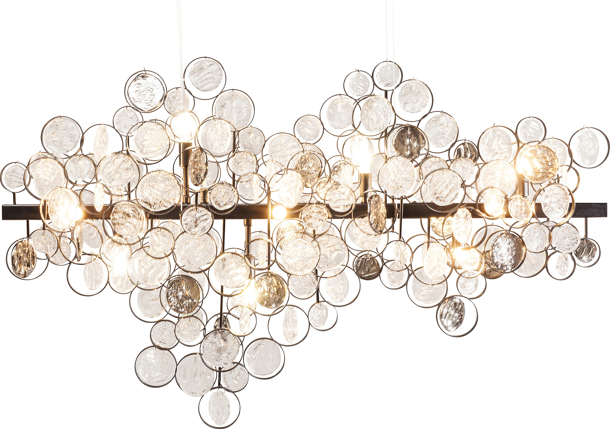 Lampa wisząca stalowa szara 102x61 cm