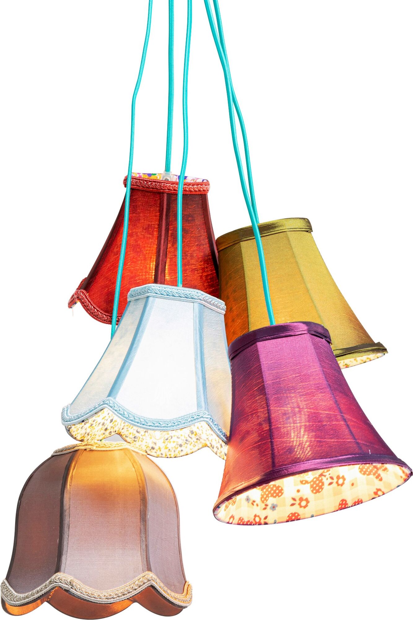 Lampa wisząca Saloon Flowers 5L 45x110 cm kolorowa