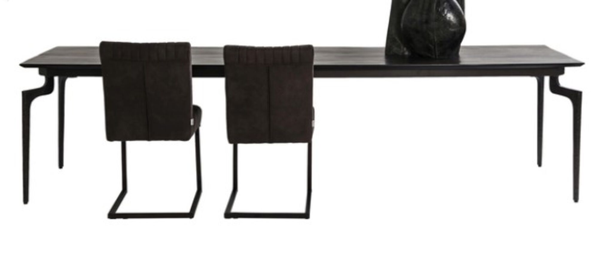 Stół duży do jadalni blat drewno mango nogi stalowe 300x110 cm