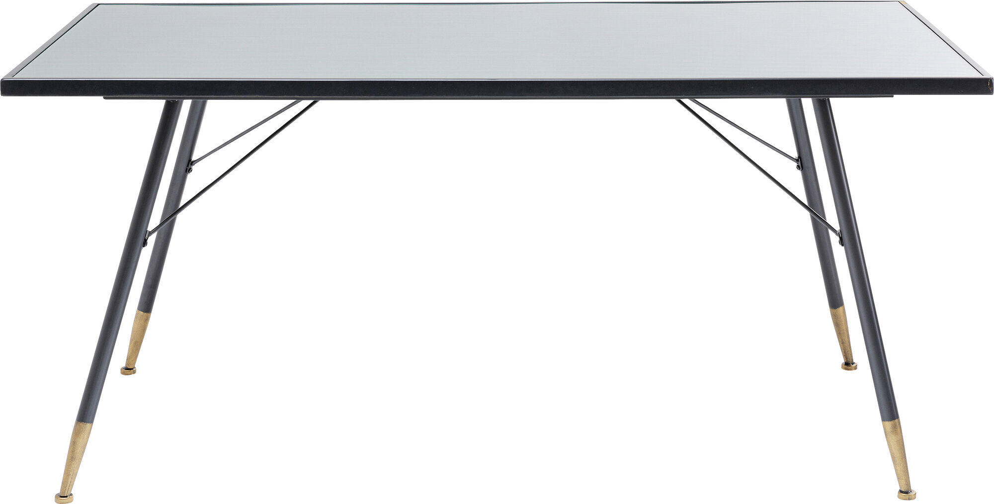 Stół transparentny szklany blat grafitowe metalowe nogi 160x80 cm