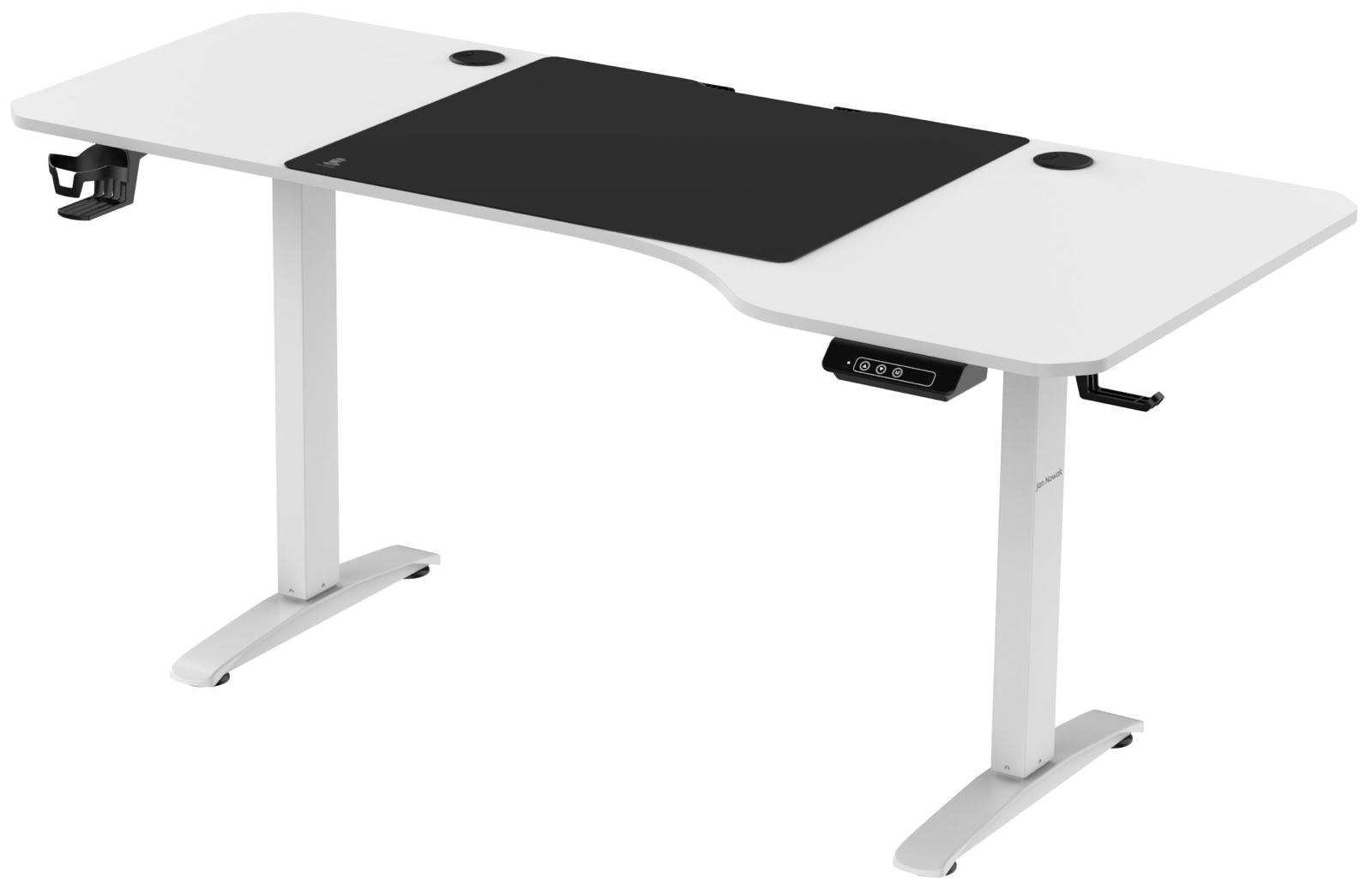 Biurko pracownicze z elektryczną regulacją wysokości Ella 160x75 cm białe