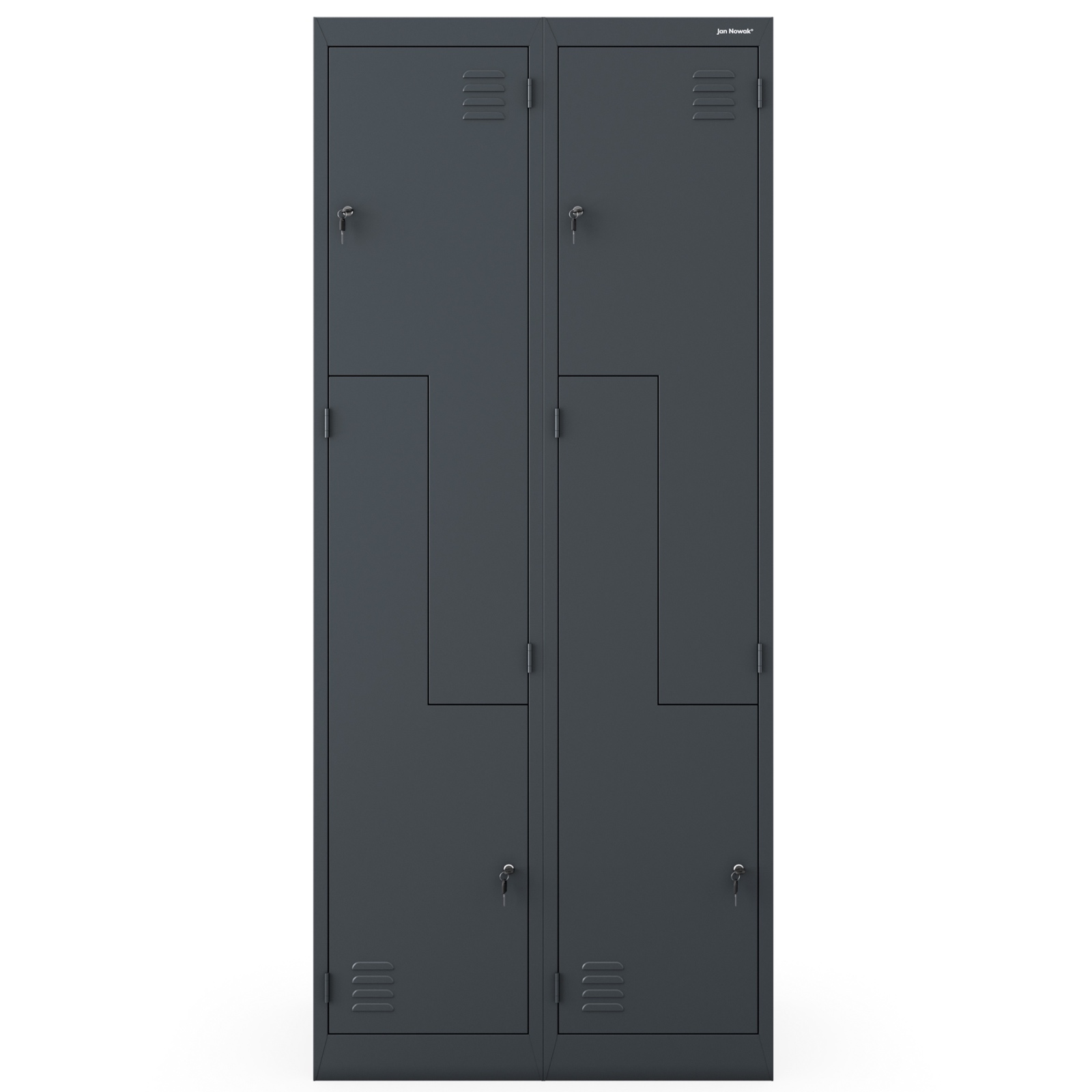 Szafa socjalna czterokomorowa Julia 80x45x185 cm antracyt