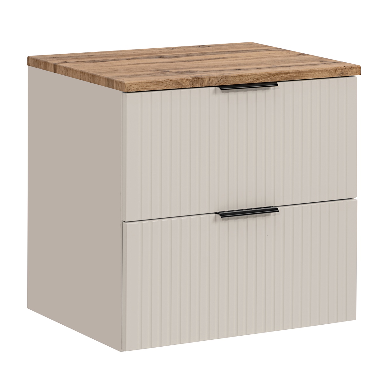 Szafka pod umywalkę nablatową Adel 60 cm, kaszmir/dąb wotan