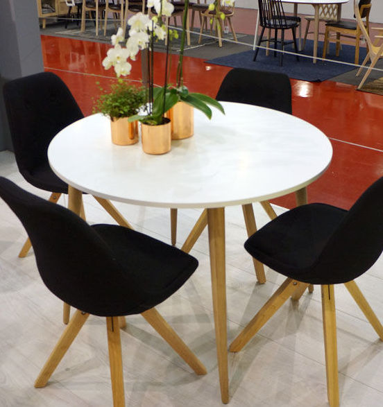Okrągły stół Oslo 100x100 w stylu skandynawskim
