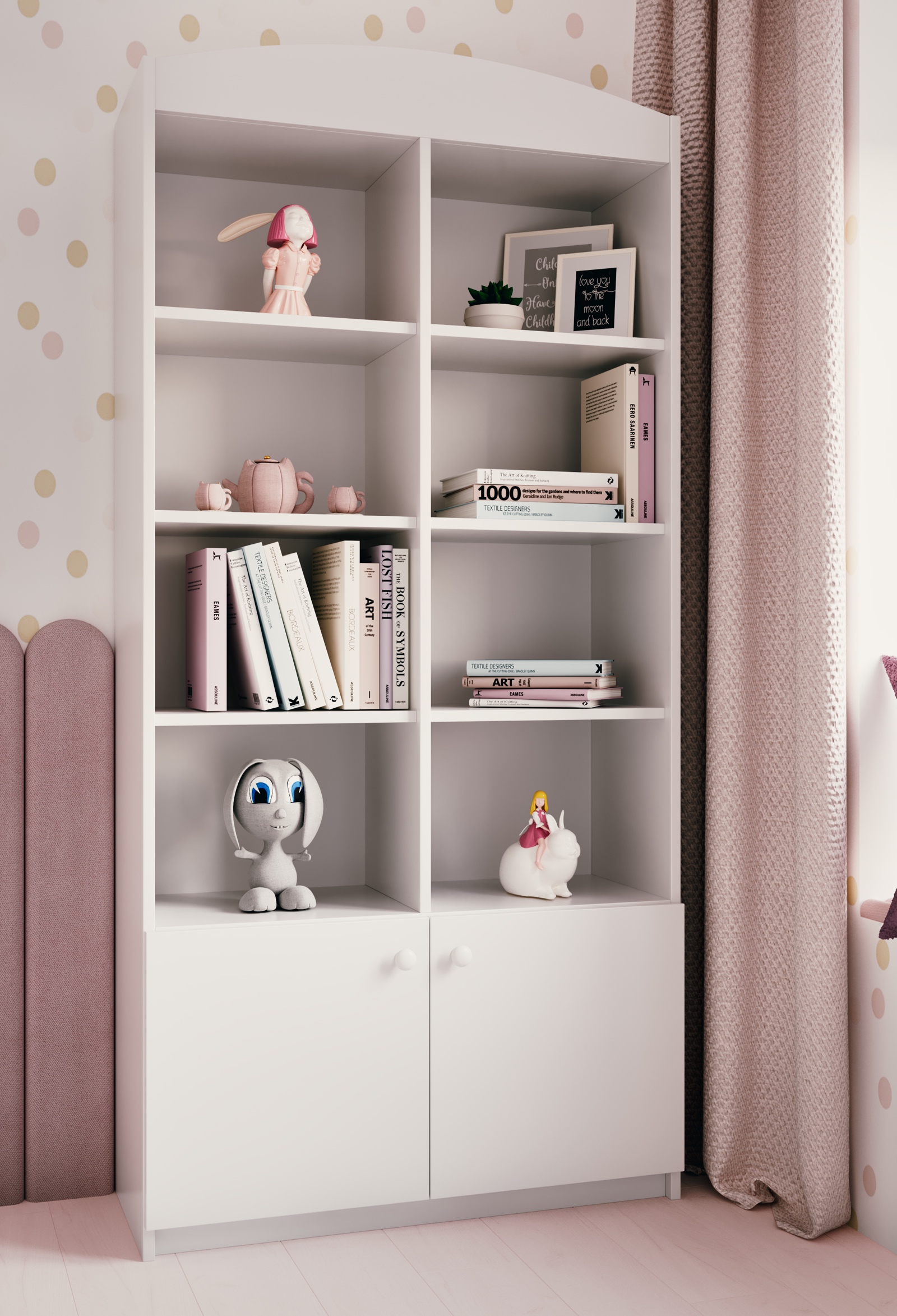 Regał podwójny zamknięty Babydreams