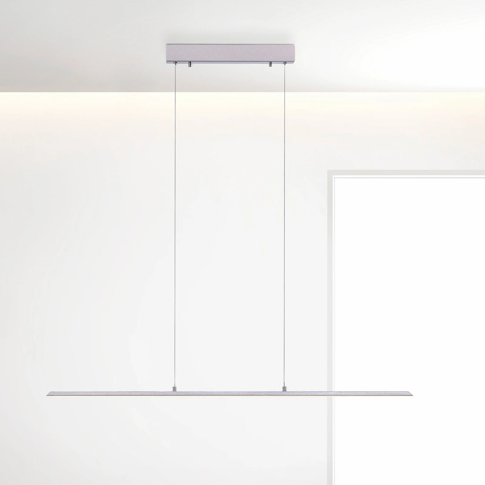 PURE żyrandol LED Lite, srebrny, 100 cm, CCT, ściemniany