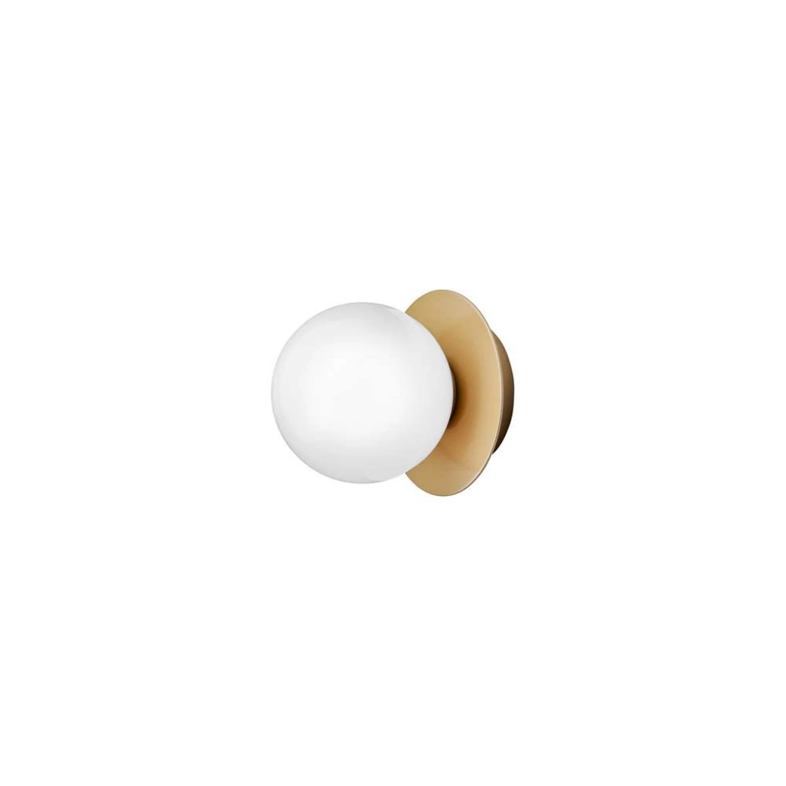 Kinkiet Nuura Liila 1, Ø 14 cm, IP44, złoty/opalowy