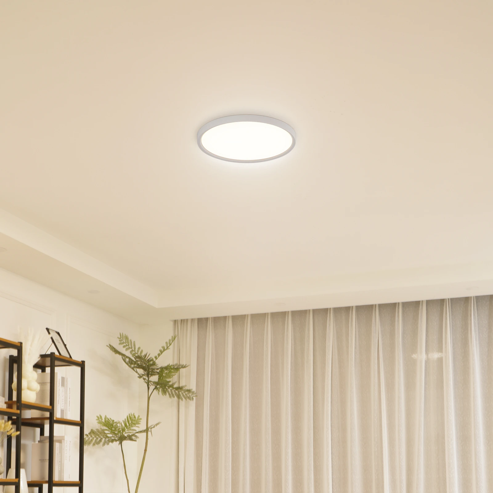 Lampa sufitowa LED Lindby Pravin, Ø 40 cm, CCT, biała