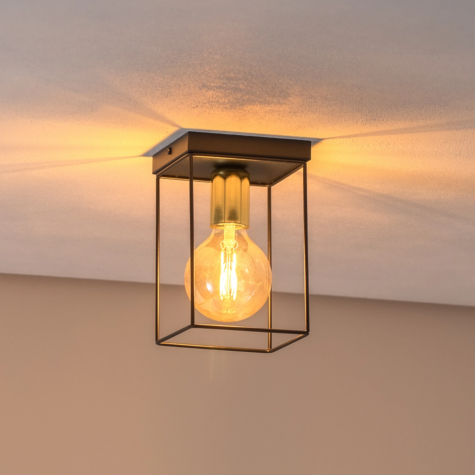 Lampa sufitowa Anna z metalową ramą, 1-punktowa