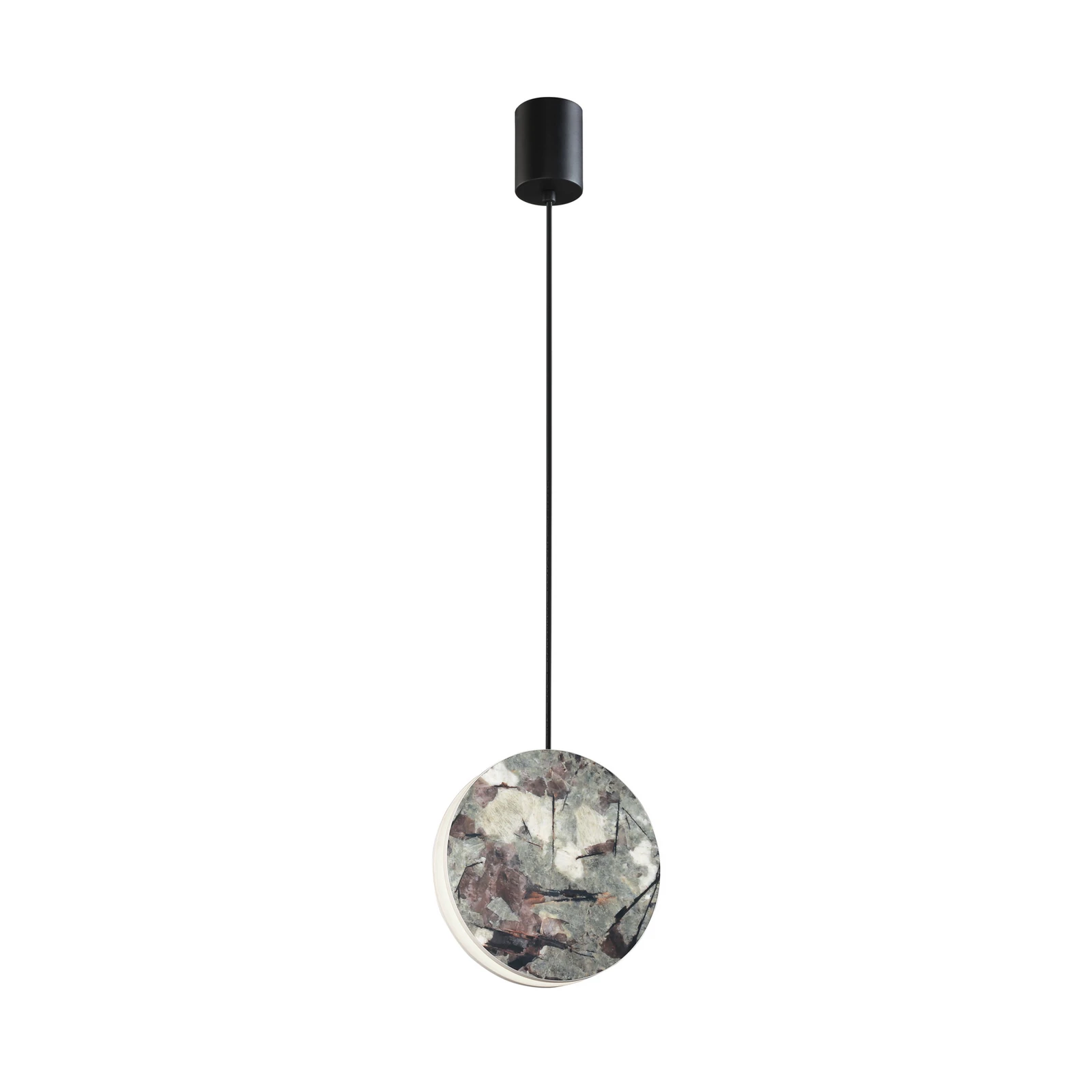 Żyrandol LED Anais, zielony, Ø 17,5 cm, sztuczna skała