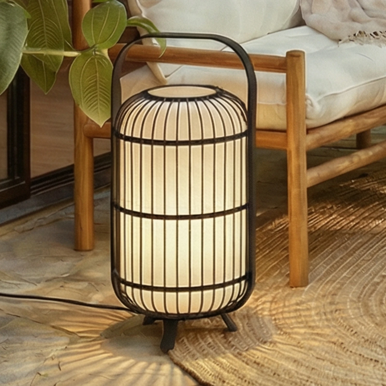 Lucande Lampa tarasowa Tayori, czarna, 64 cm, IP44