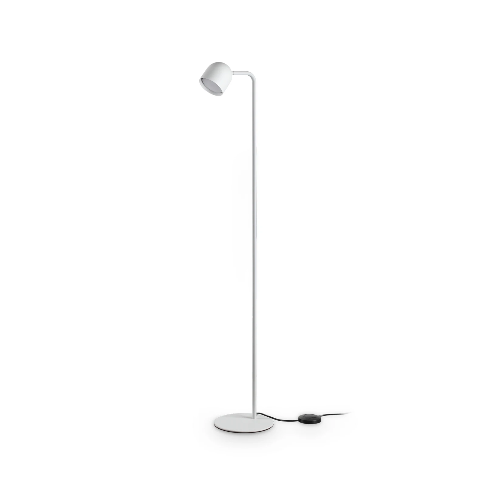 Lampa podłogowa IDEAL LUX Dodo, biała, wysokość 118 cm, metalowa, ściemniana