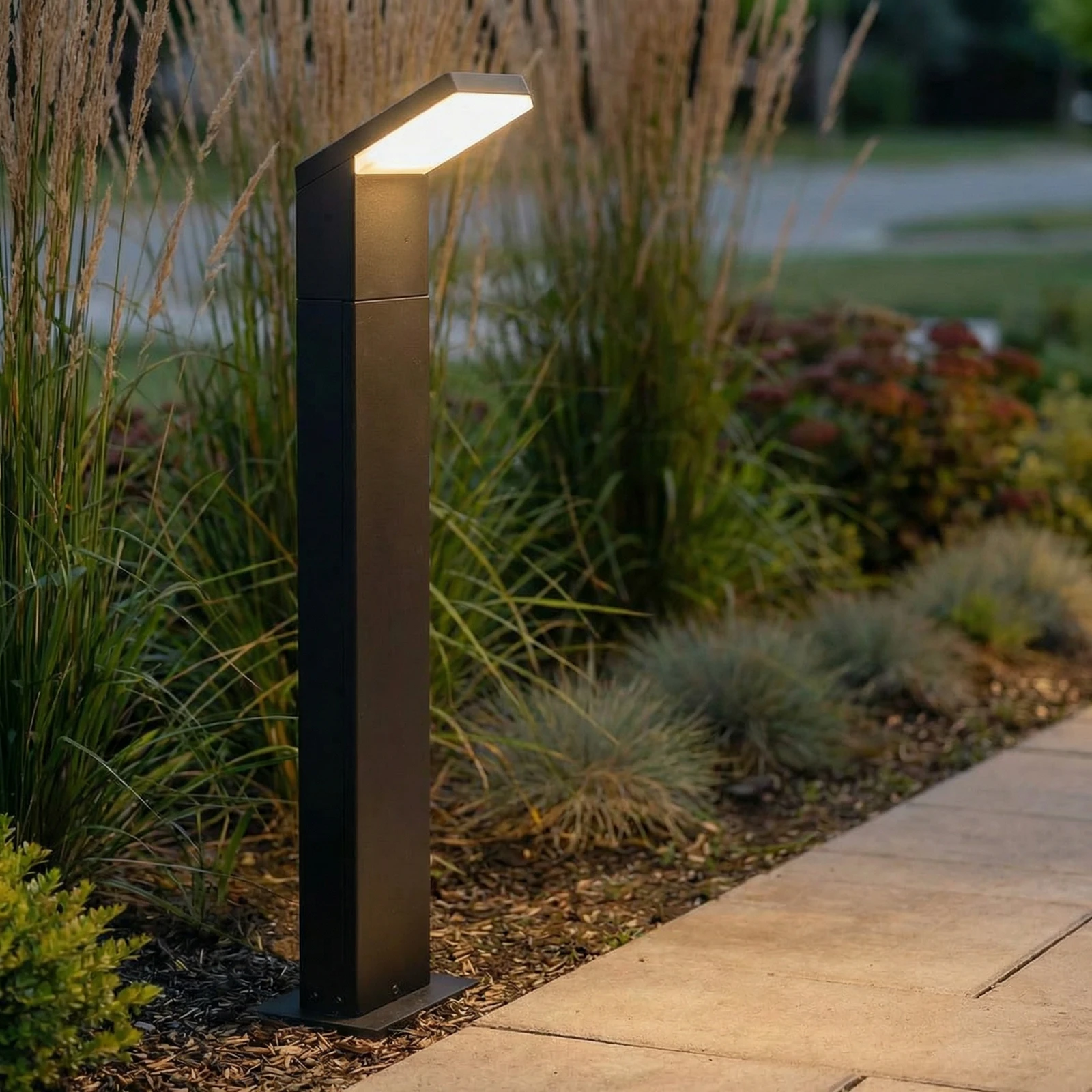 Arcchio słupek oświetleniowy LED Yolena, 100 cm, antracyt, aluminium