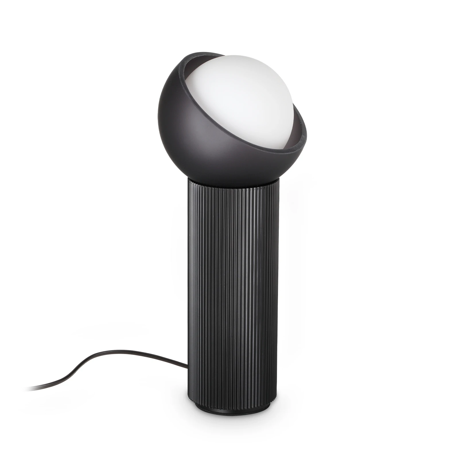 Lampa stołowa IDEAL LUX Bloom, czarna/ciemnoszara, wysokość 27 cm