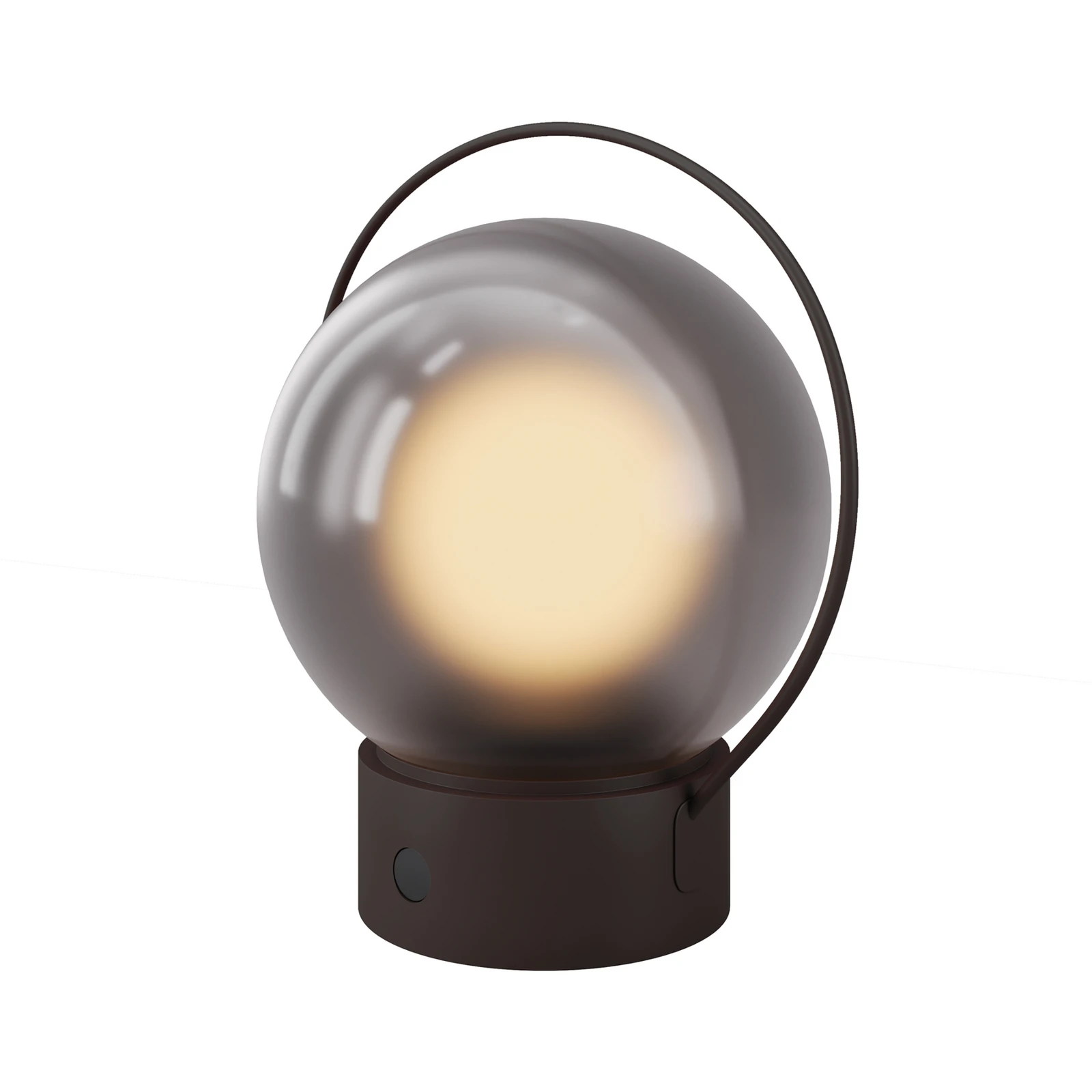 Lampa stołowa LED z akumulatorem Elyra, brązowa, wysokość 20 cm, IP54,