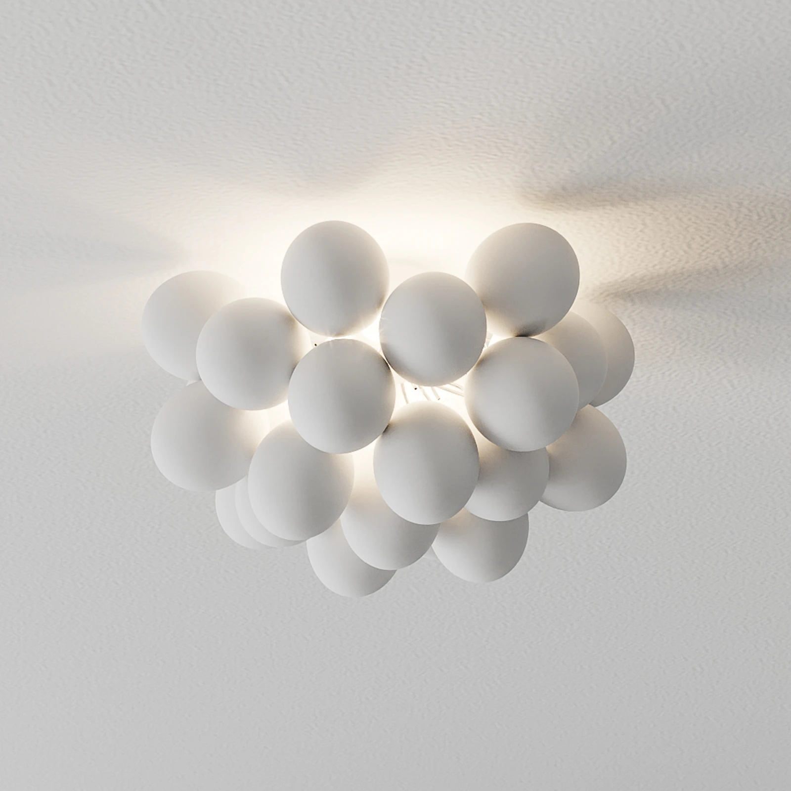 Lampa sufitowa By Rydéns Gross, biały matowy, Ø 50 cm