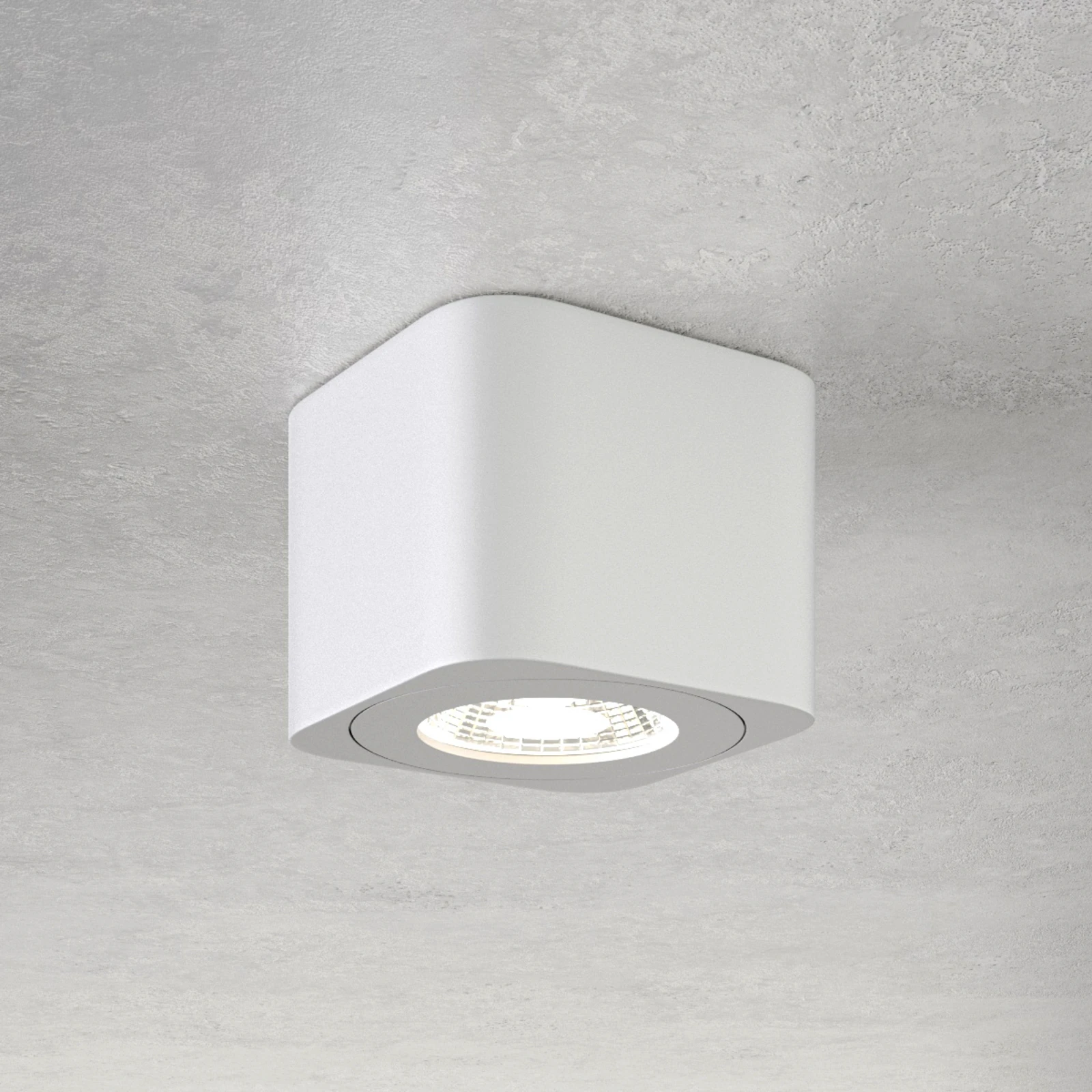 Kwadratowy downlight LED Palmi, biały