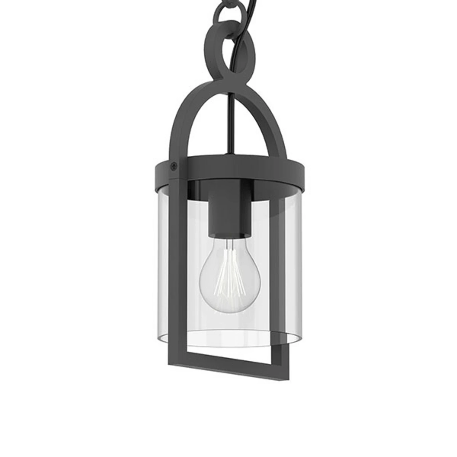Zewnętrzna lampa wisząca Maya, ciemnoszara, IP54, 150 cm