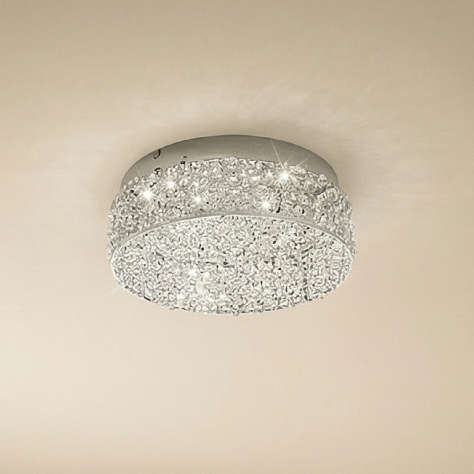Połyskująca lampa sufitowa LED Felias, okrągła