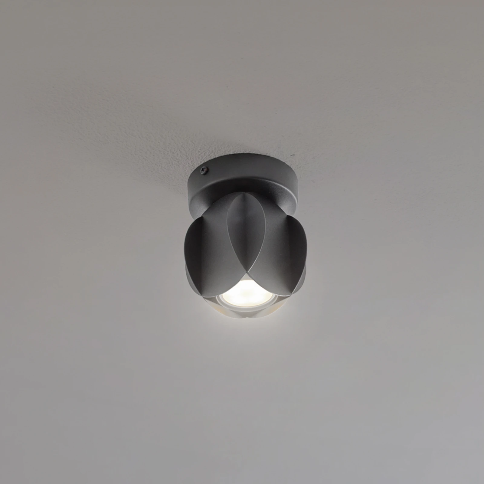 Reflektor sufitowy GAMBIT, czarny, Ø 10 cm, metal, GU10