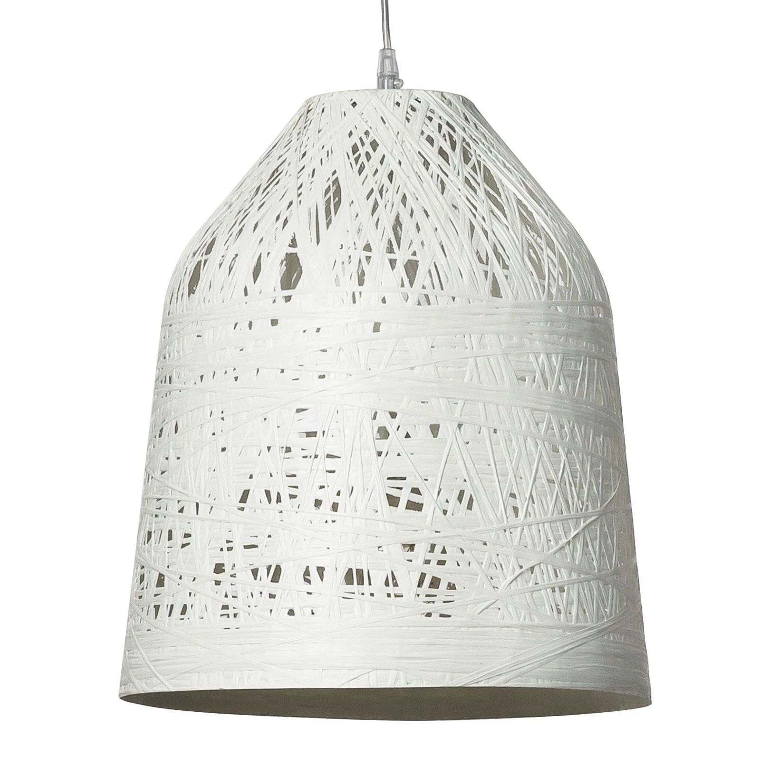 Zewnętrzna lampa wisząca Karman Black Out, Ø 50 cm, biała