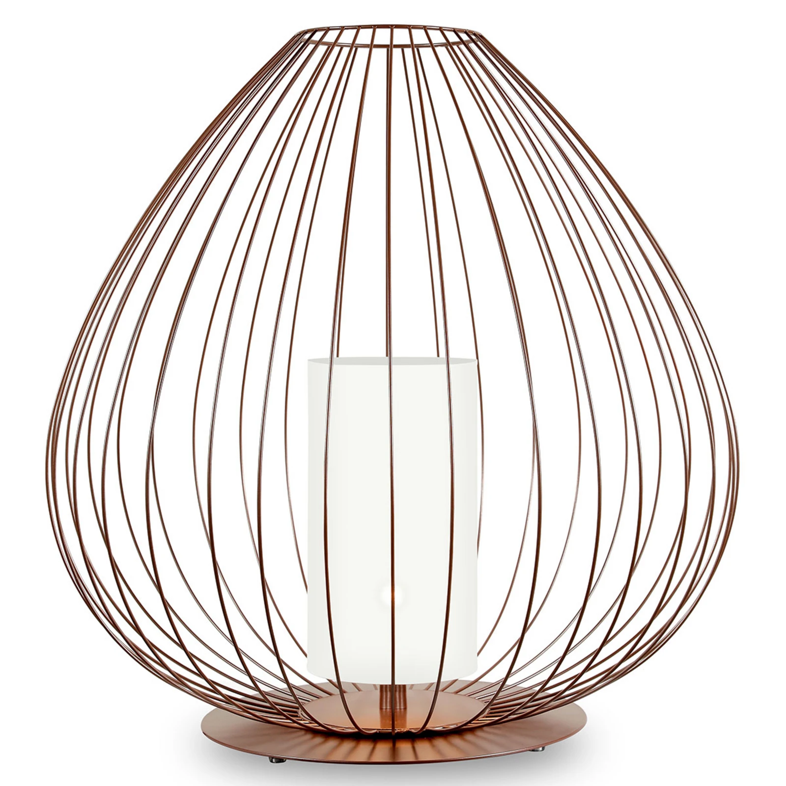 Karman Cell - klatkowa lampa stołowa 62 cm brązowa