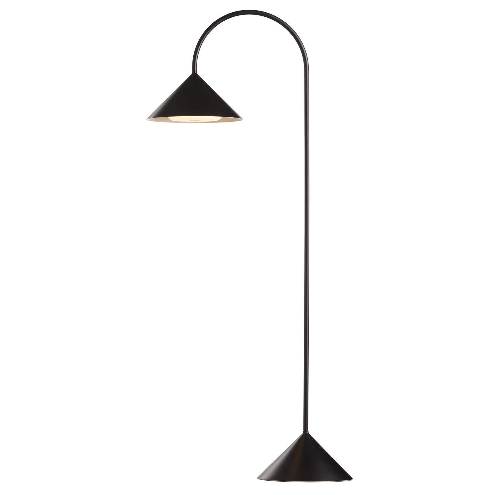 FRANDSEN lampa stojąca LED z akumulatorem Grasp, czarna, 72 cm, metal