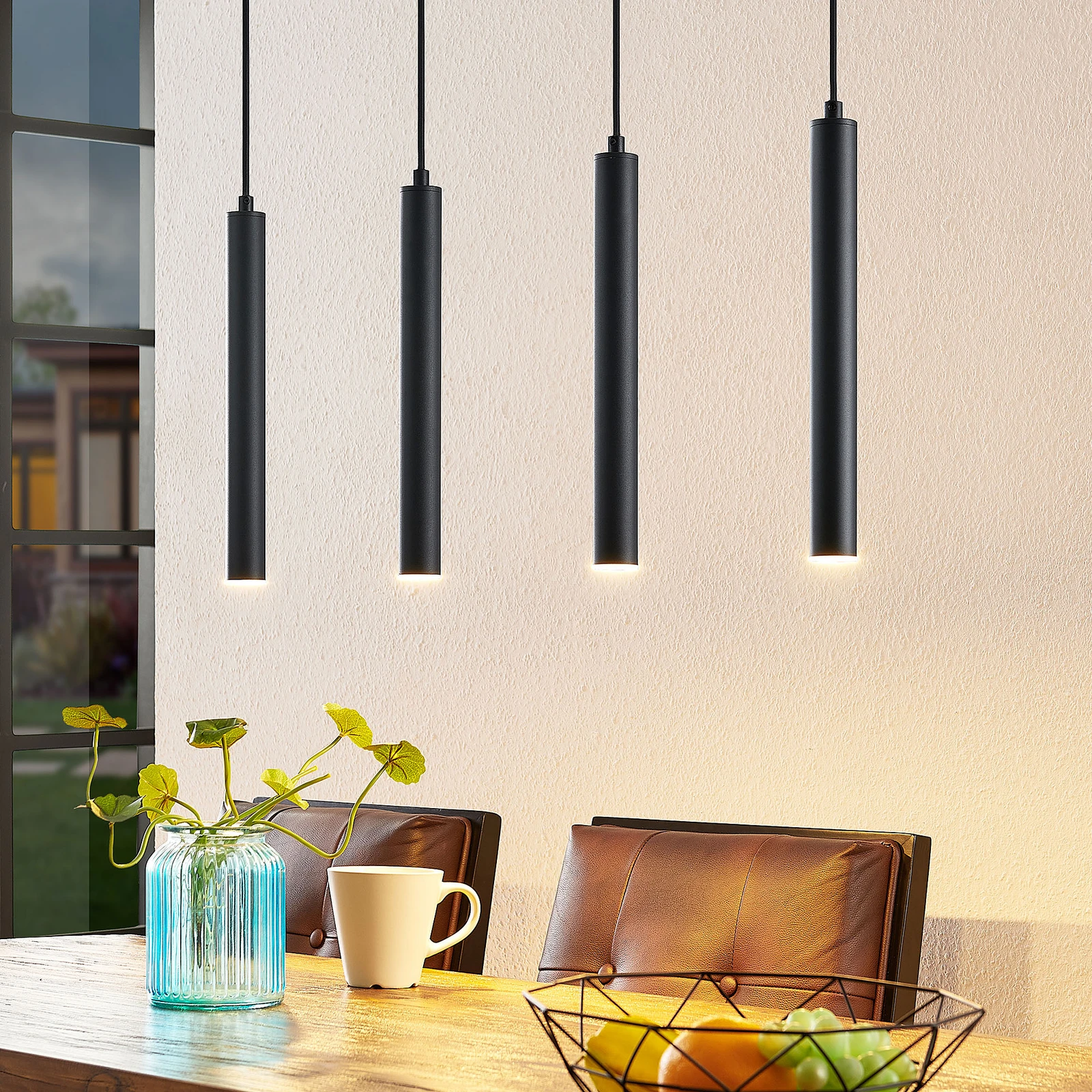 Lampa wisząca LED Arcchio Kammeron, czarny, metal, 80 cm