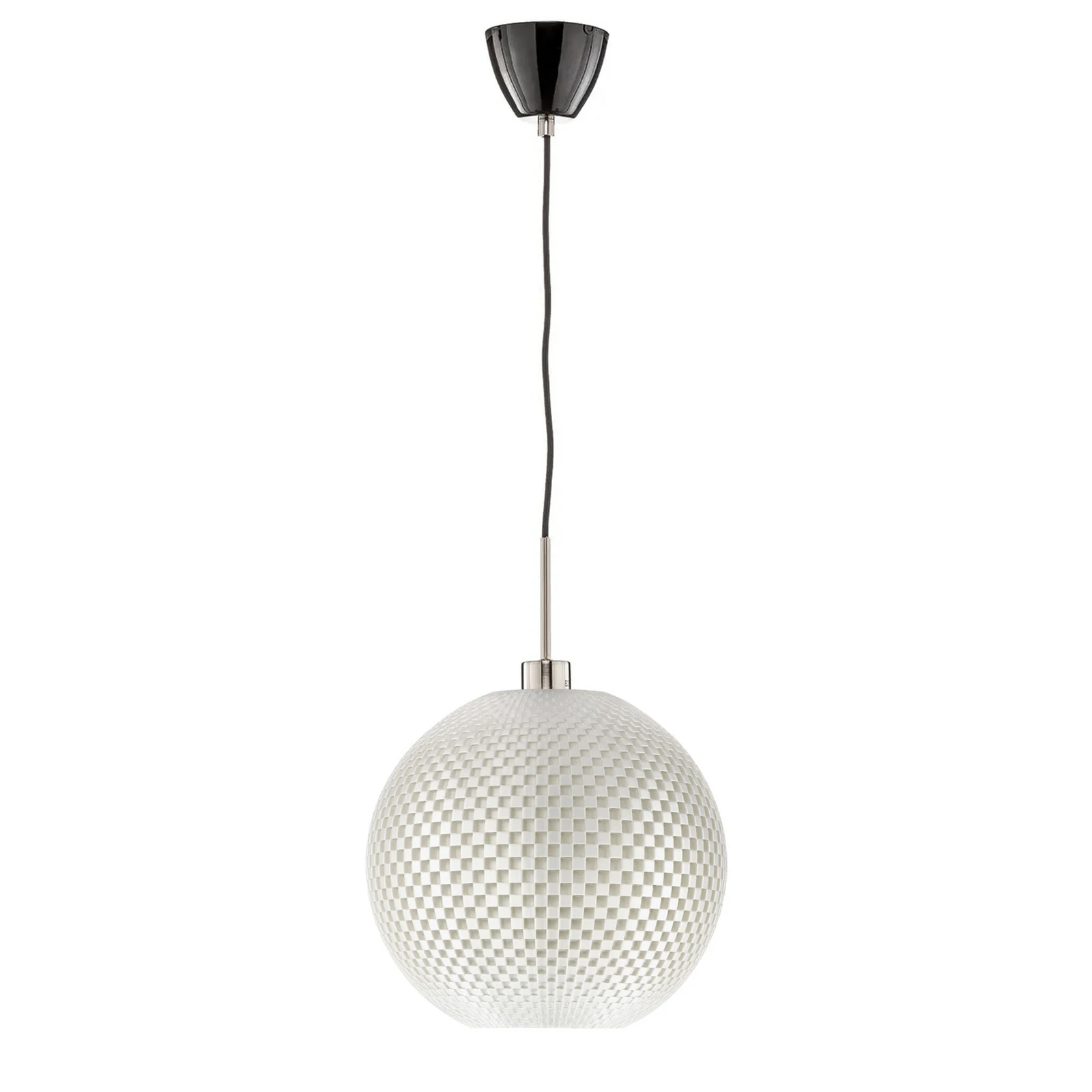 Lampa wisząca Flechtwerk, kula, silk