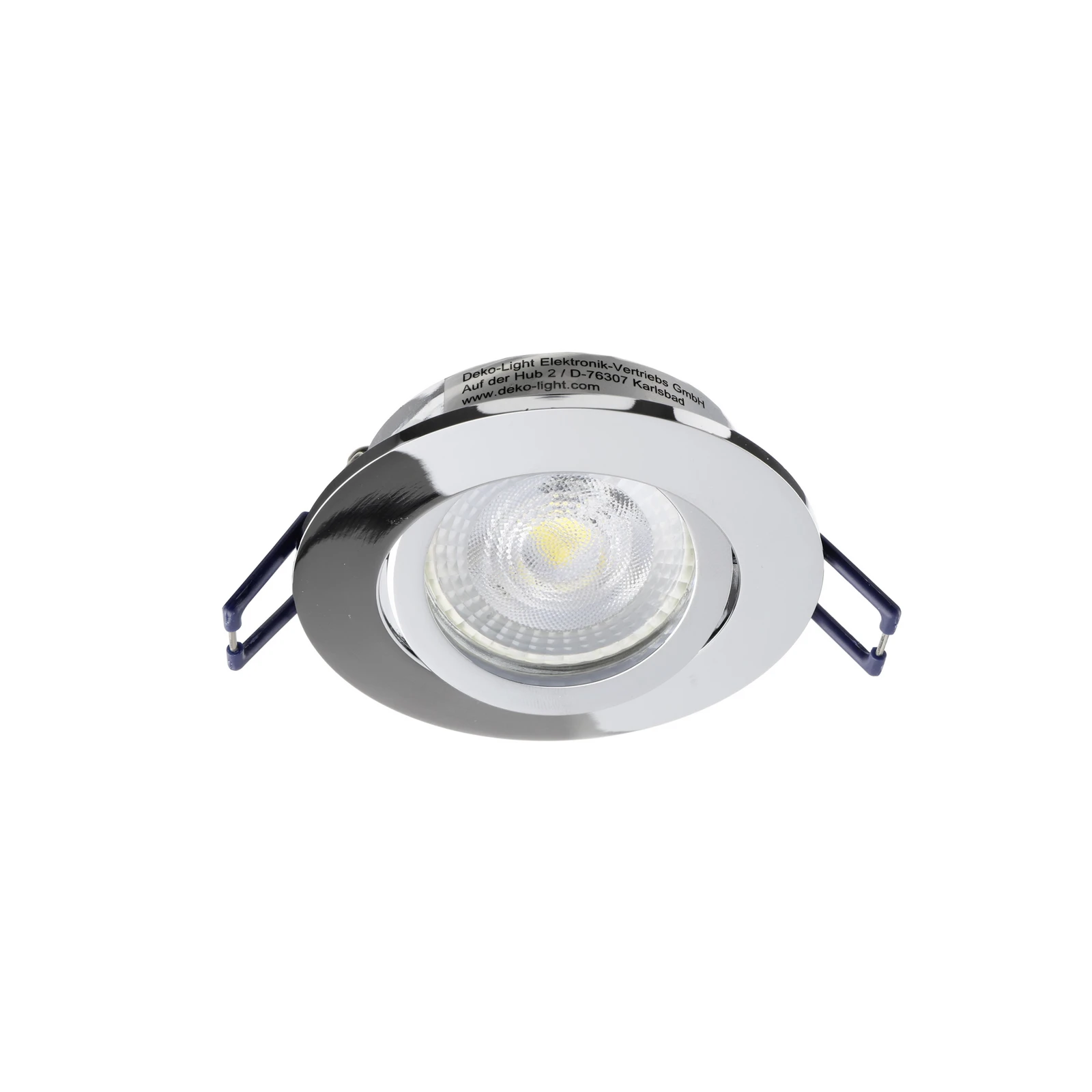 Wpuszczana lampa sufitowa Samsola, srebrny błyszczący, Ø 8 cm, metal