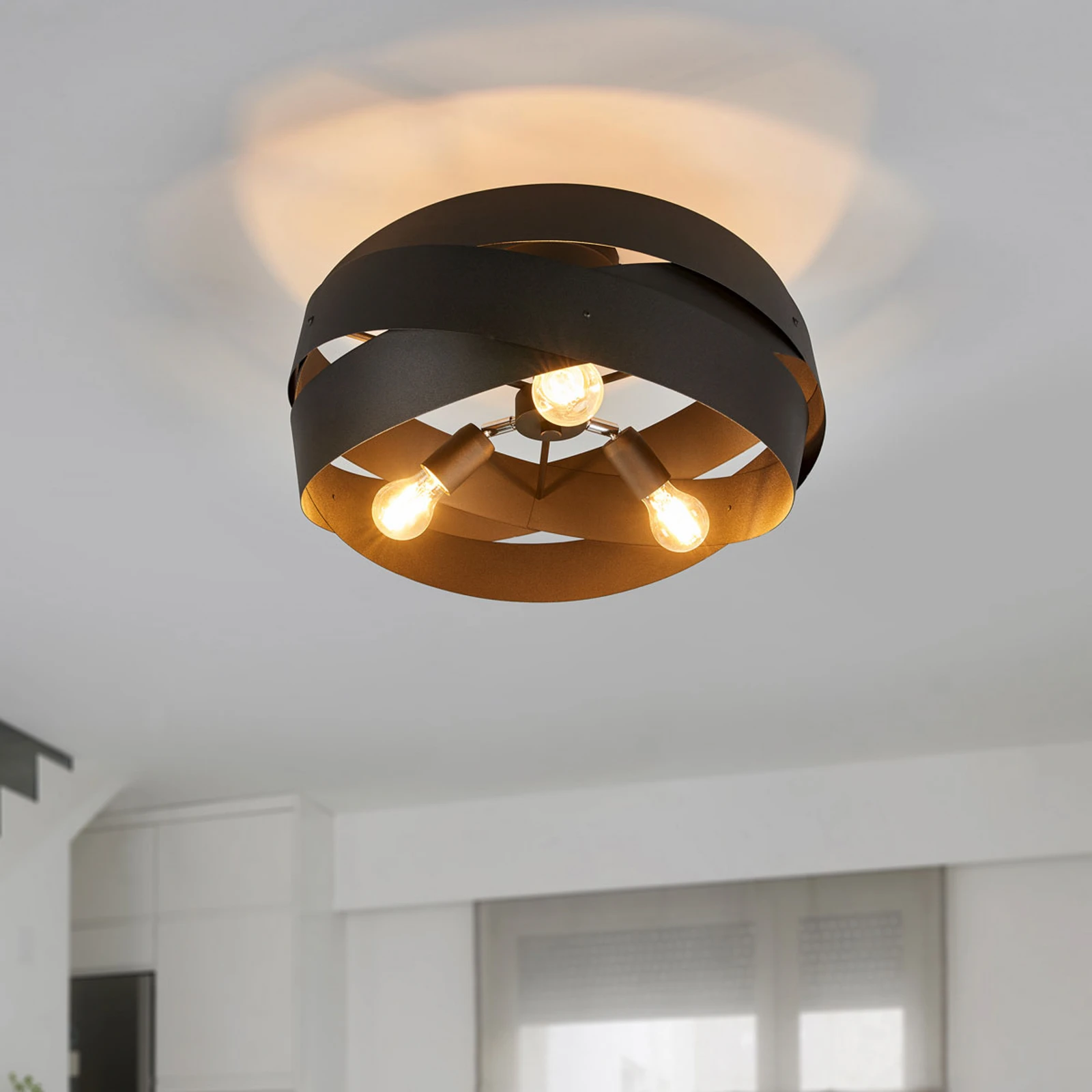 Lampa sufitowa Tornado czarna